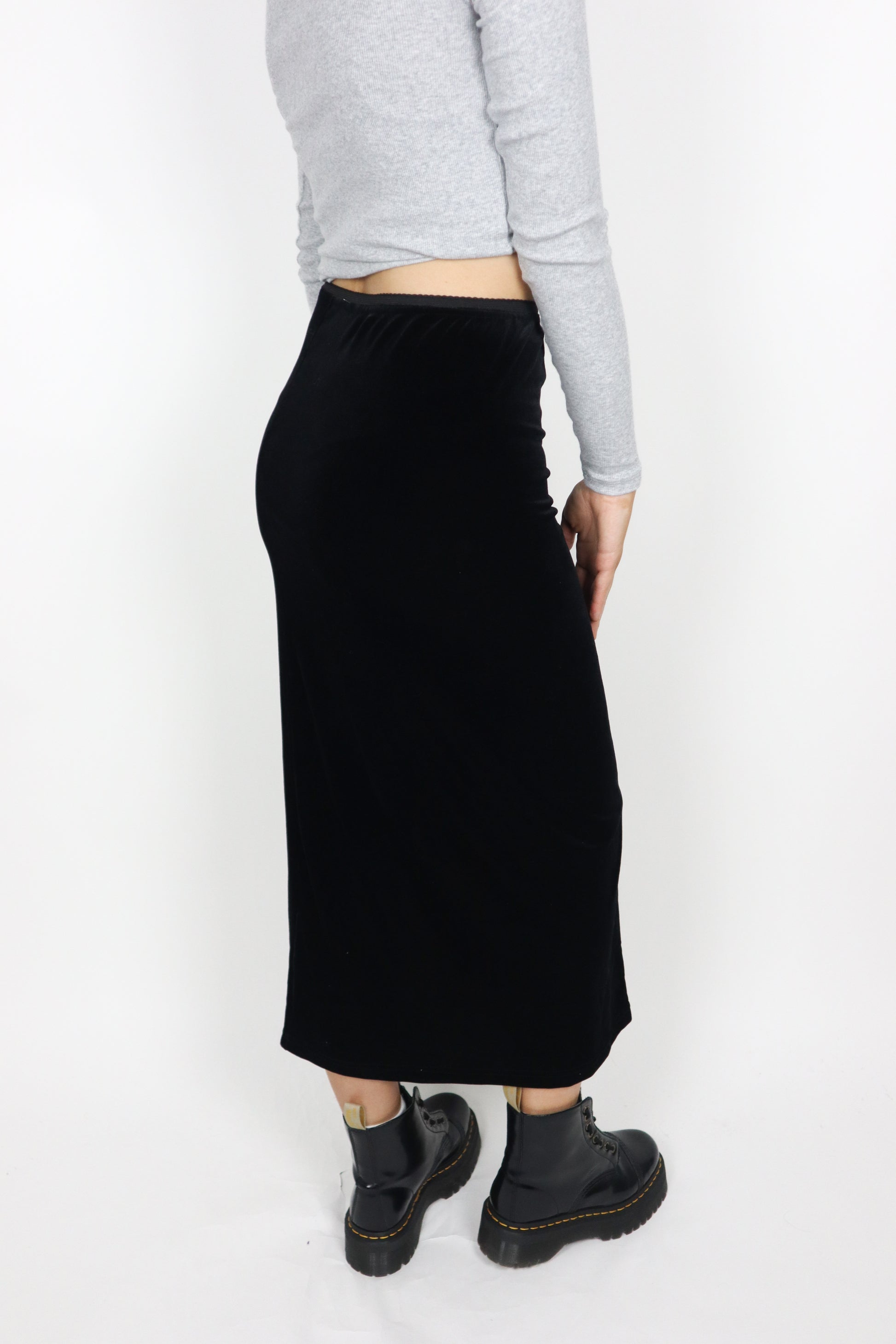 Made in Canada x Vintage x Velvet Skirt (S)