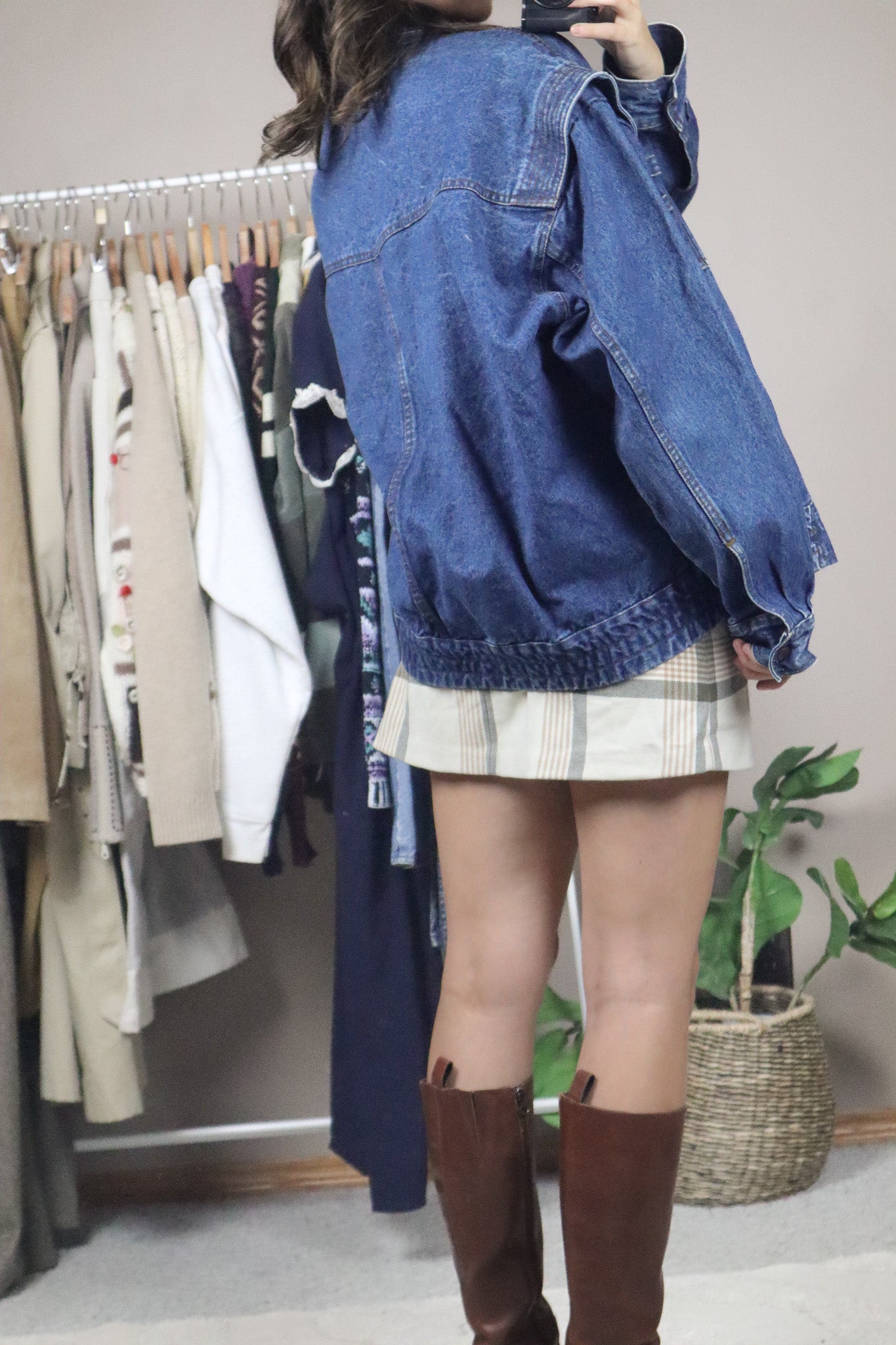 Vintage x Denim Utility Bomber Jacket (XL)