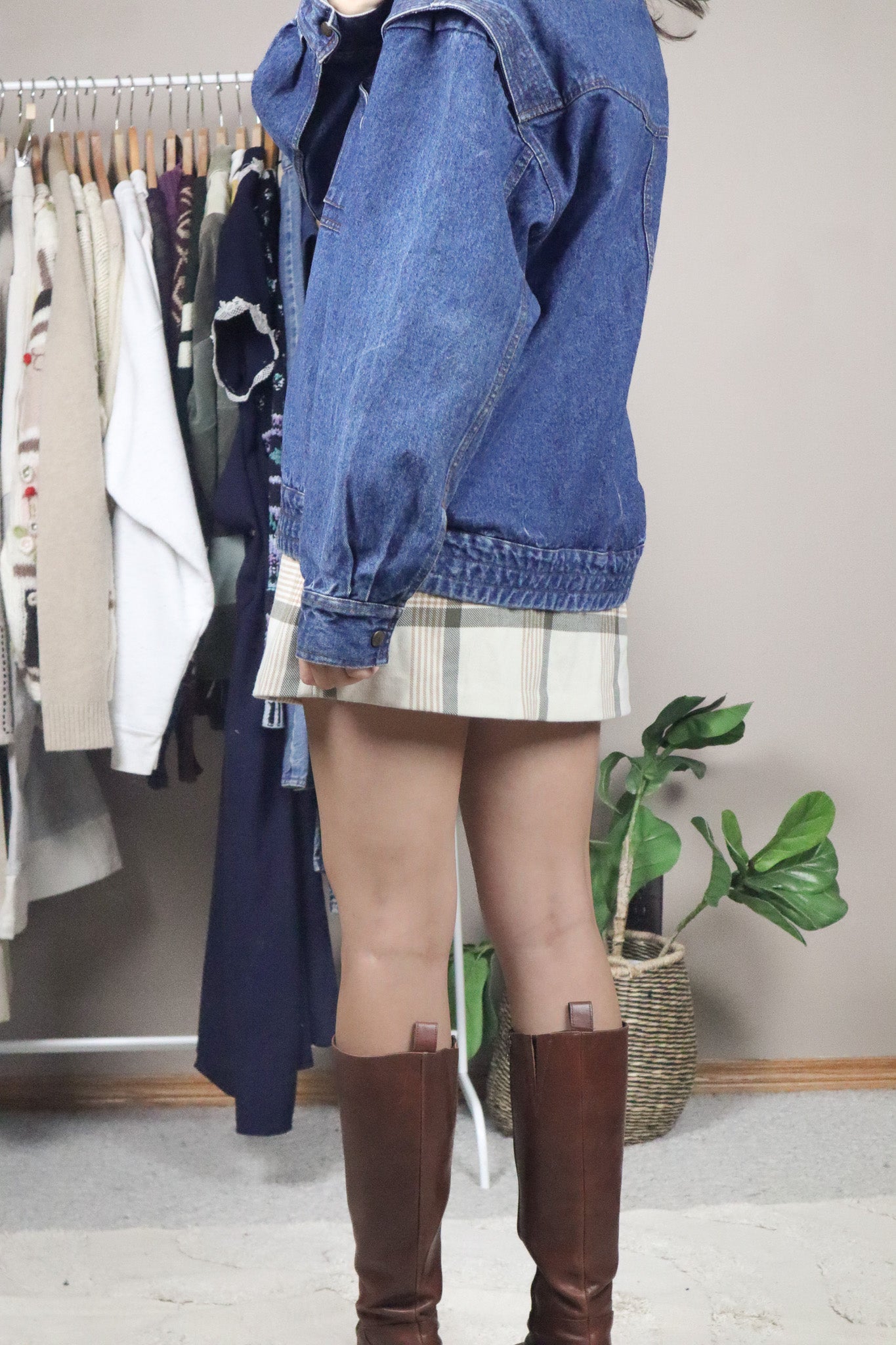 Vintage x Denim Utility Bomber Jacket (XL)