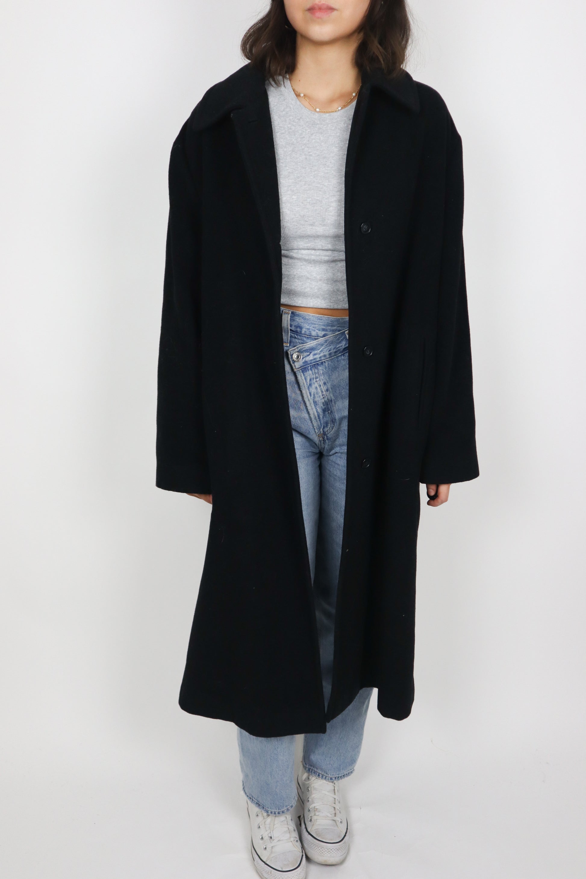 Vintage x Wool Blend Coat (S/M)