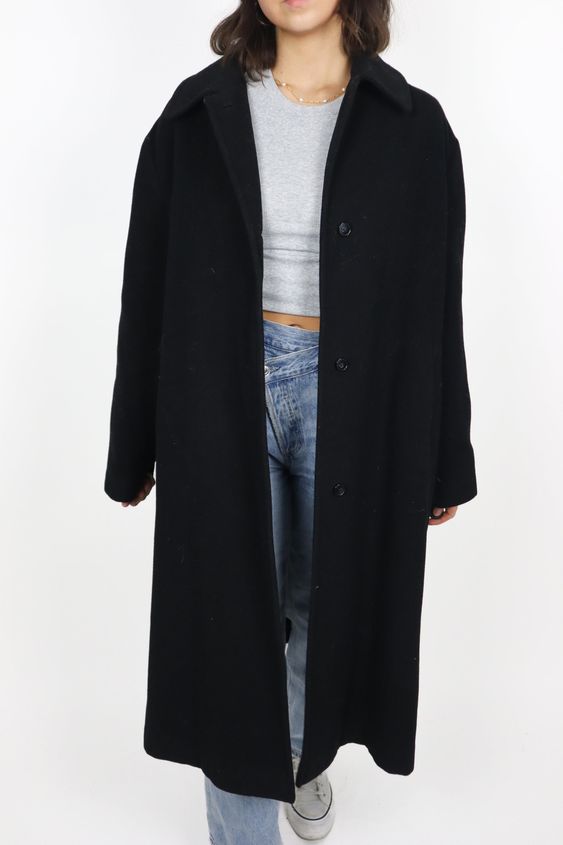 Vintage x Wool Blend Coat (S/M)