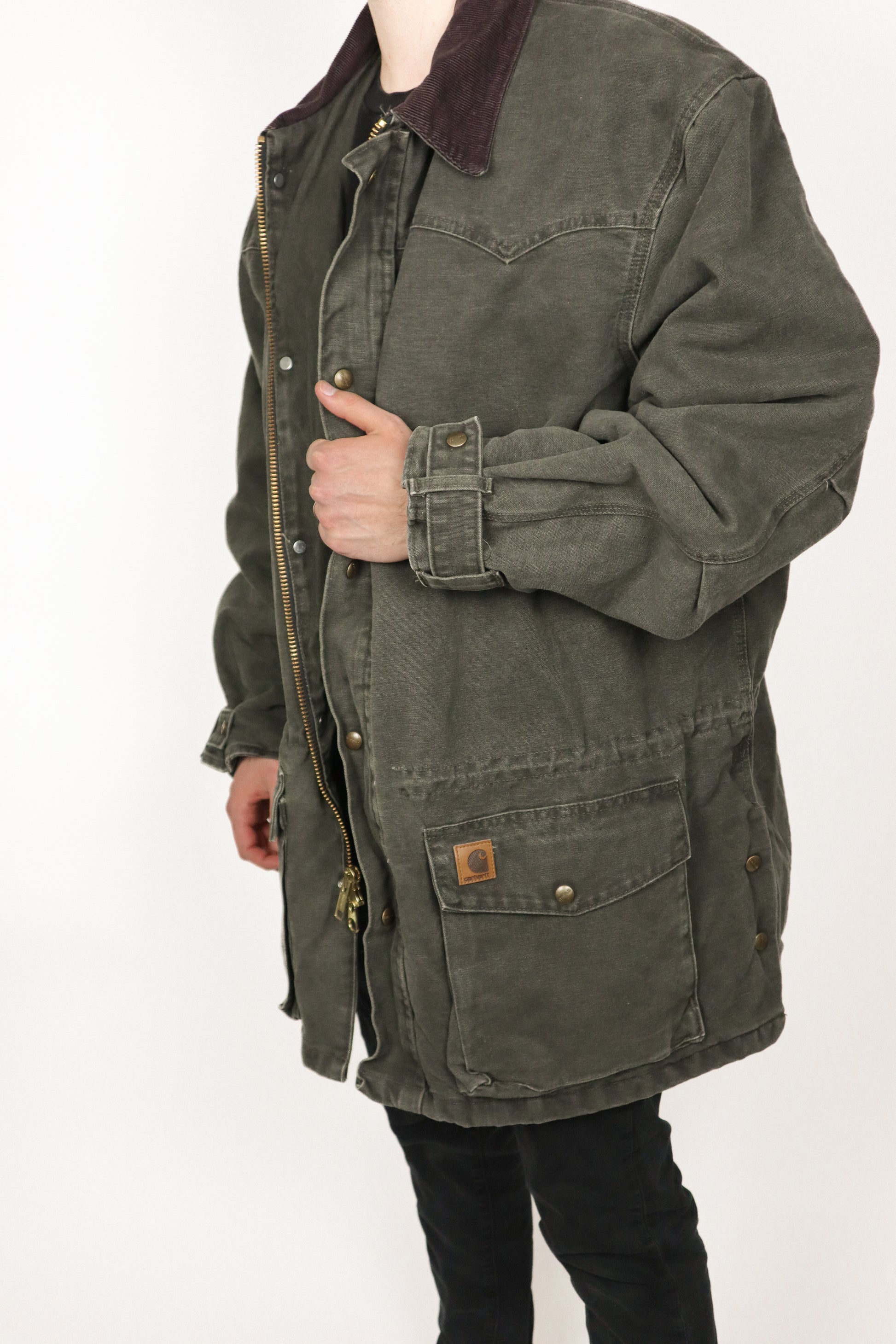 Vintage x Corduroy Collar Carhartt Jacket (XL)