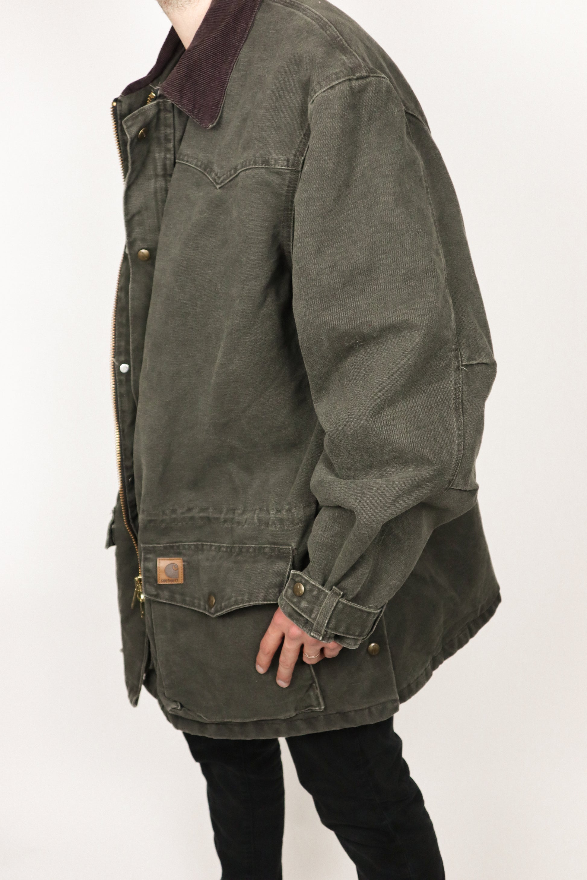 Vintage x Corduroy Collar Carhartt Jacket (XL)