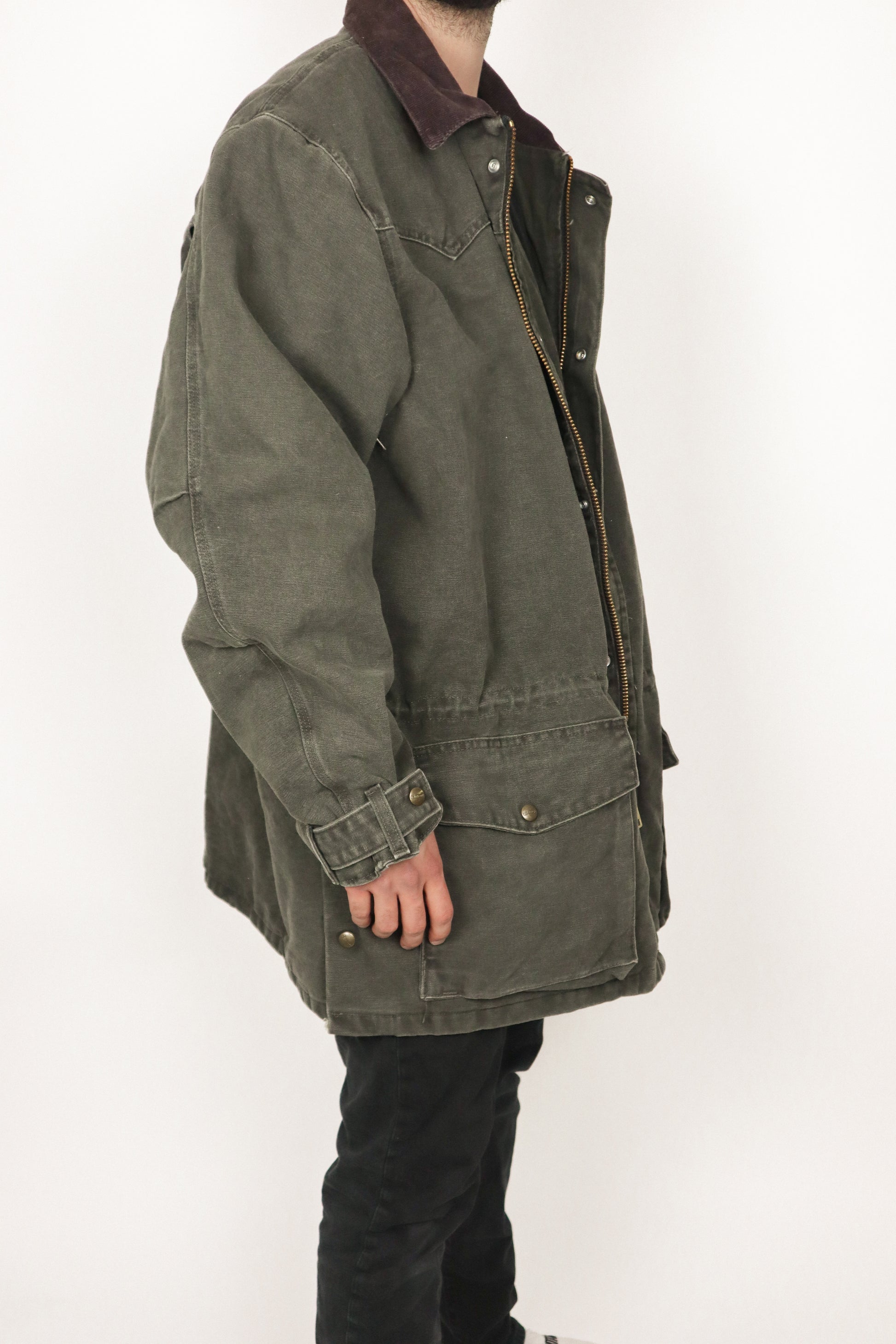 Vintage x Corduroy Collar Carhartt Jacket (XL)