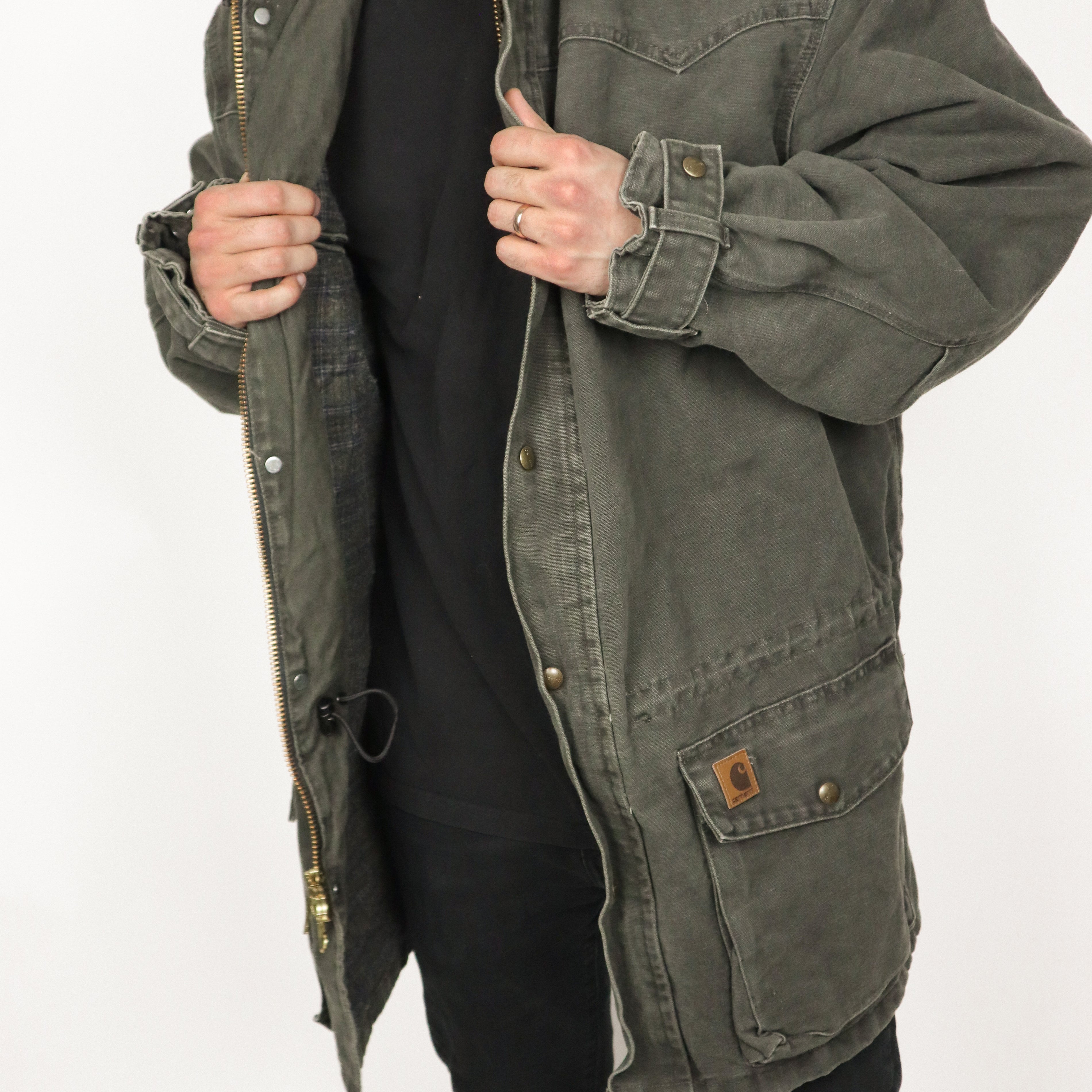 Vintage x Corduroy Collar Carhartt Jacket (XL)