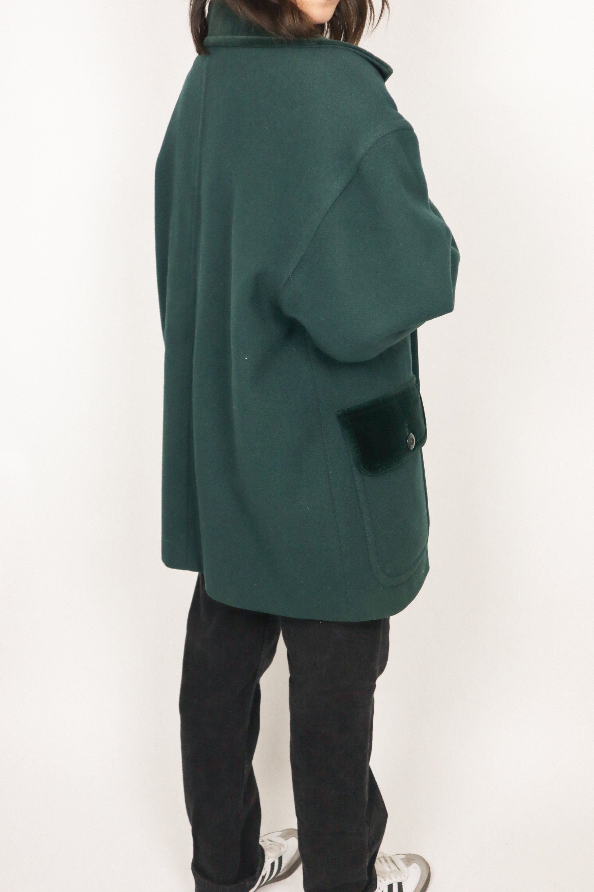 Vintage x Wool & Velvet Coat (M)