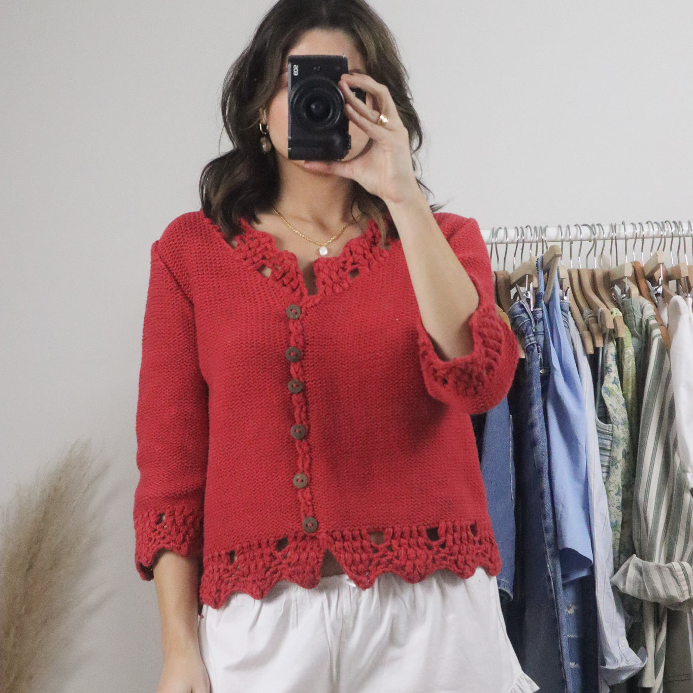 Vintage x Cotton Chunky Knit Sweater (S/M)