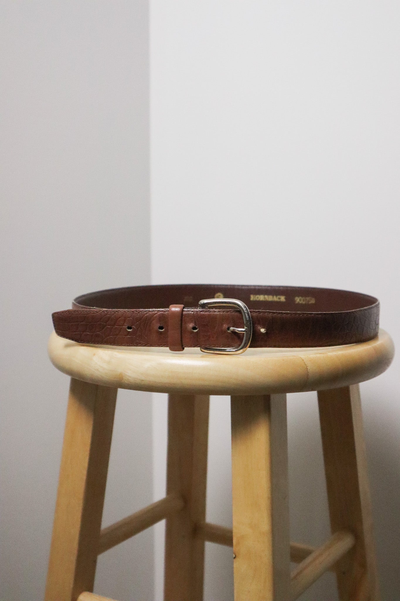 Vintage x Alligator Leather Belt (L)