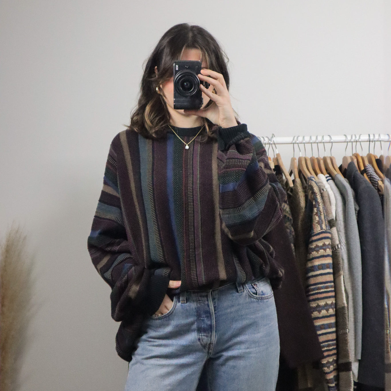 Made in Canada x Vintage x Cotton Textured Knit (XL)