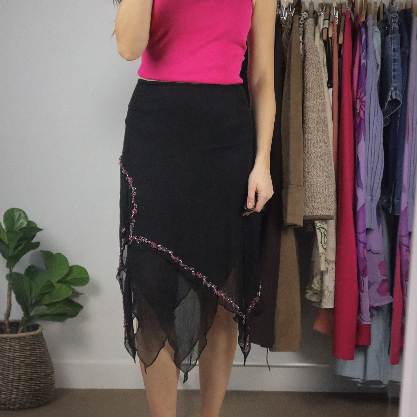 Vintage x Beaded Midi Skirt (4/6)