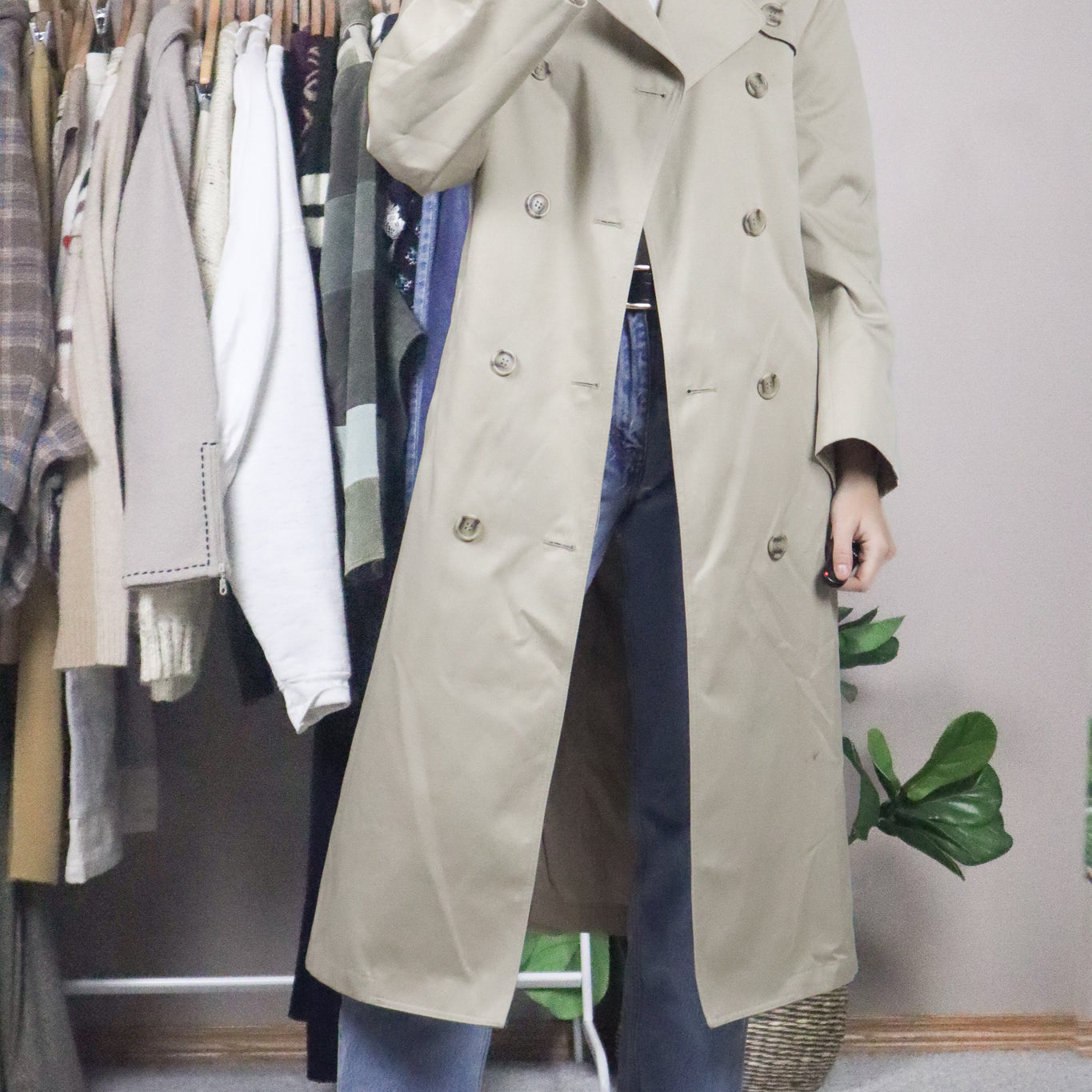 Made in Korea x Vintage x Trench Coat (S-M)