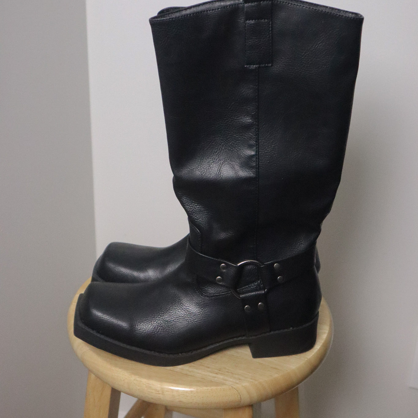Modern x Faux Leather Moto Boots (7)