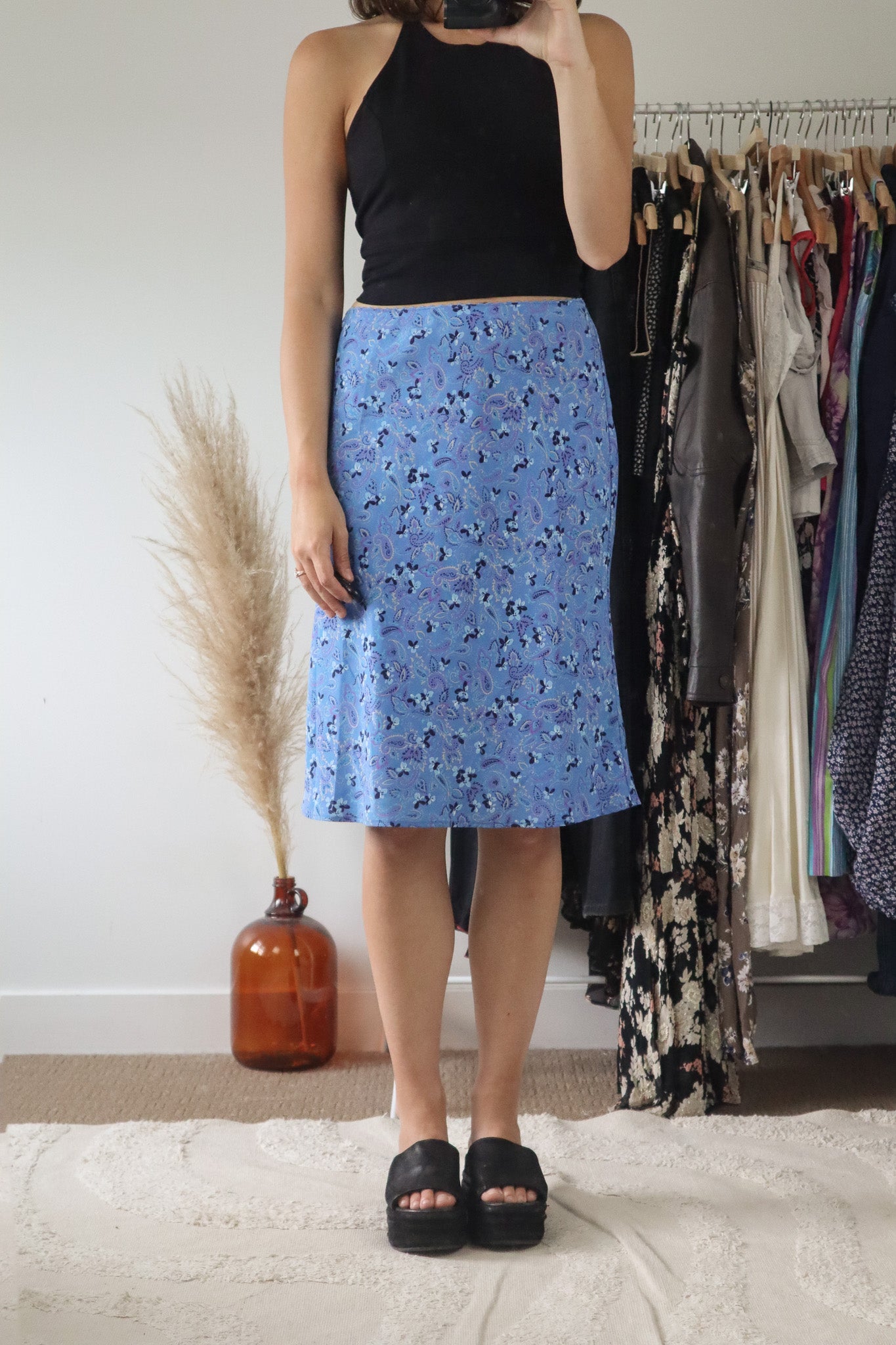 Made in Canada x Vintage x Floral Midi Skirt (6/8)