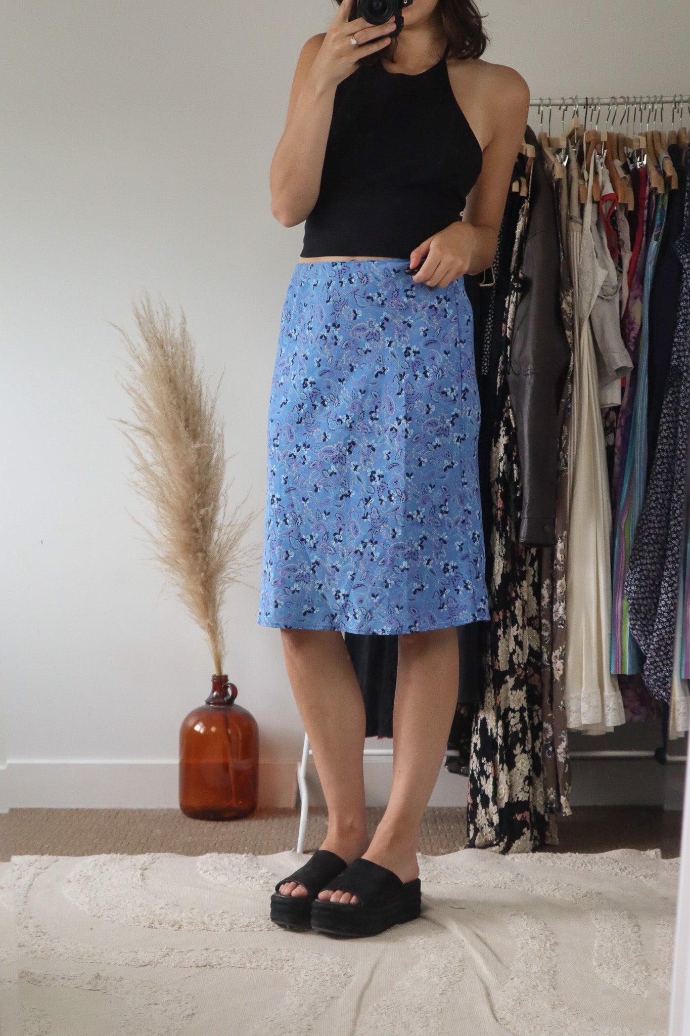 Made in Canada x Vintage x Floral Midi Skirt (6/8)