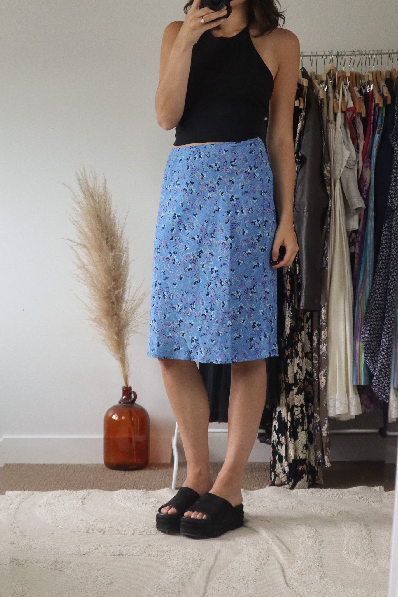 Made in Canada x Vintage x Floral Midi Skirt (6/8)