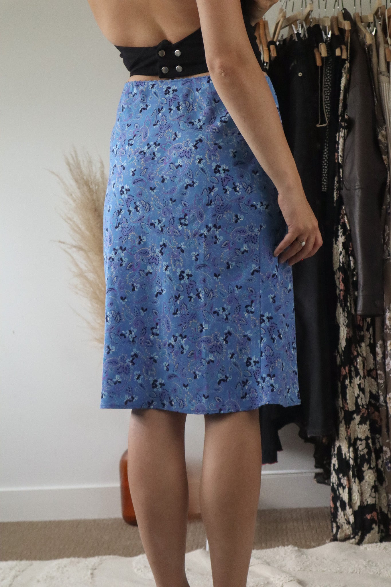 Made in Canada x Vintage x Floral Midi Skirt (6/8)