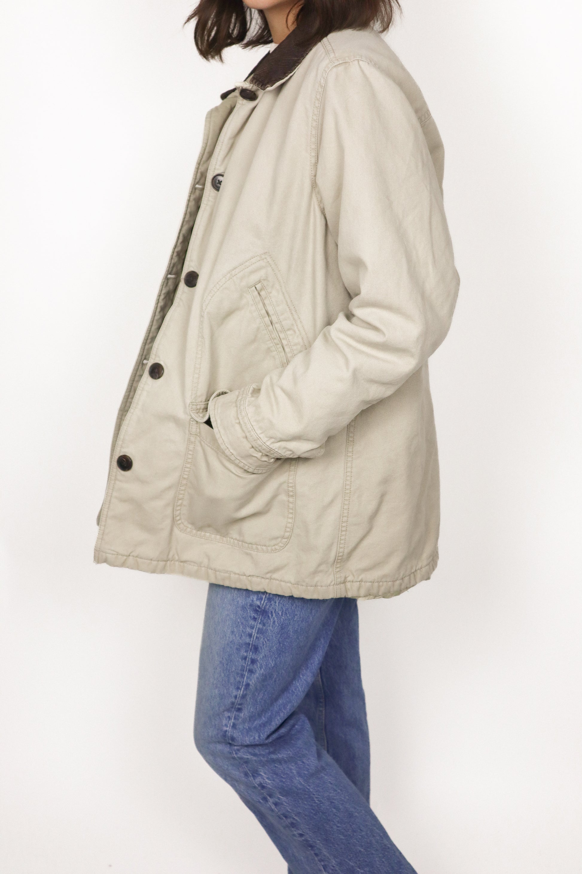 Vintage x Corduroy Collar Chore Coat (M)