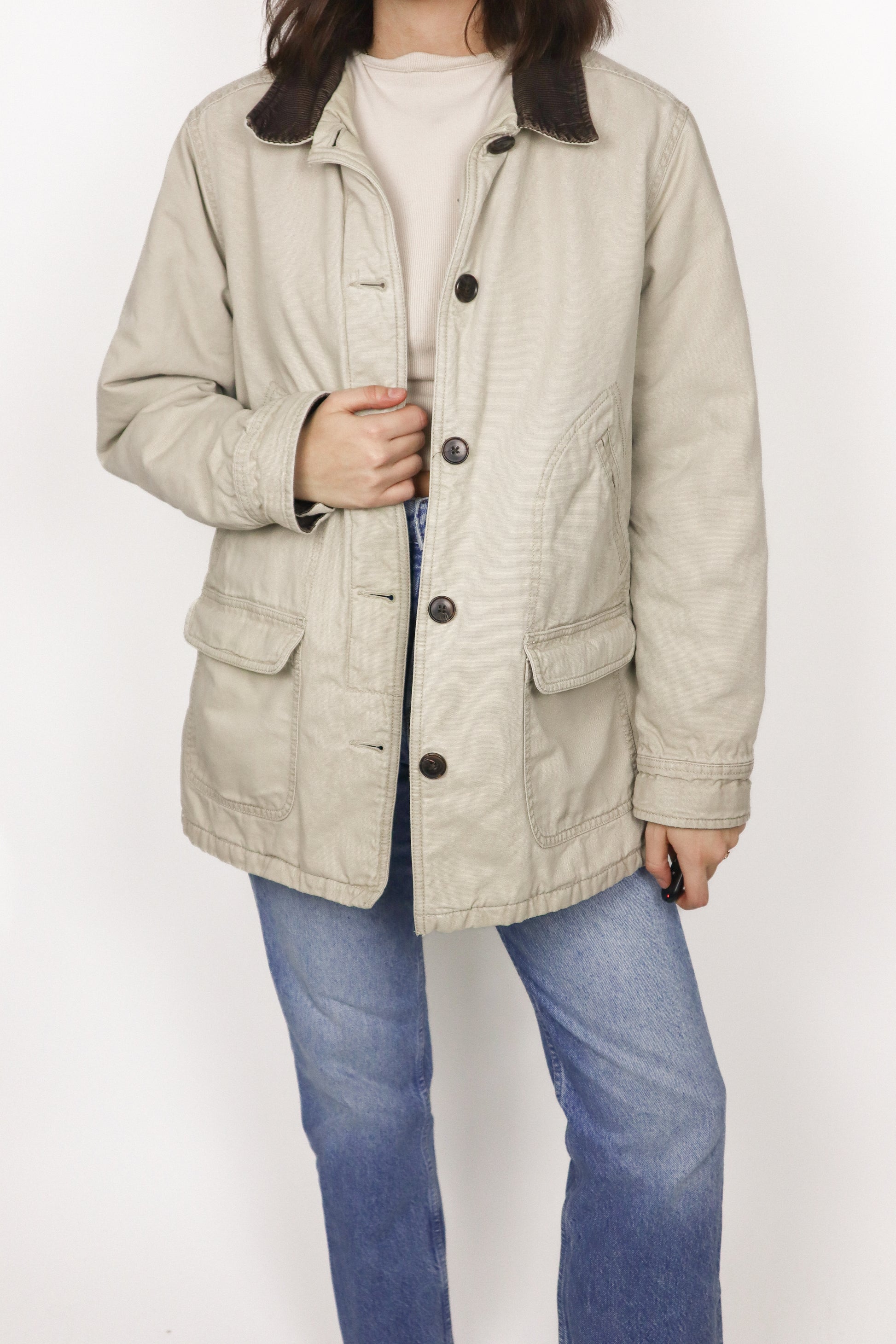 Vintage x Corduroy Collar Chore Coat (M)