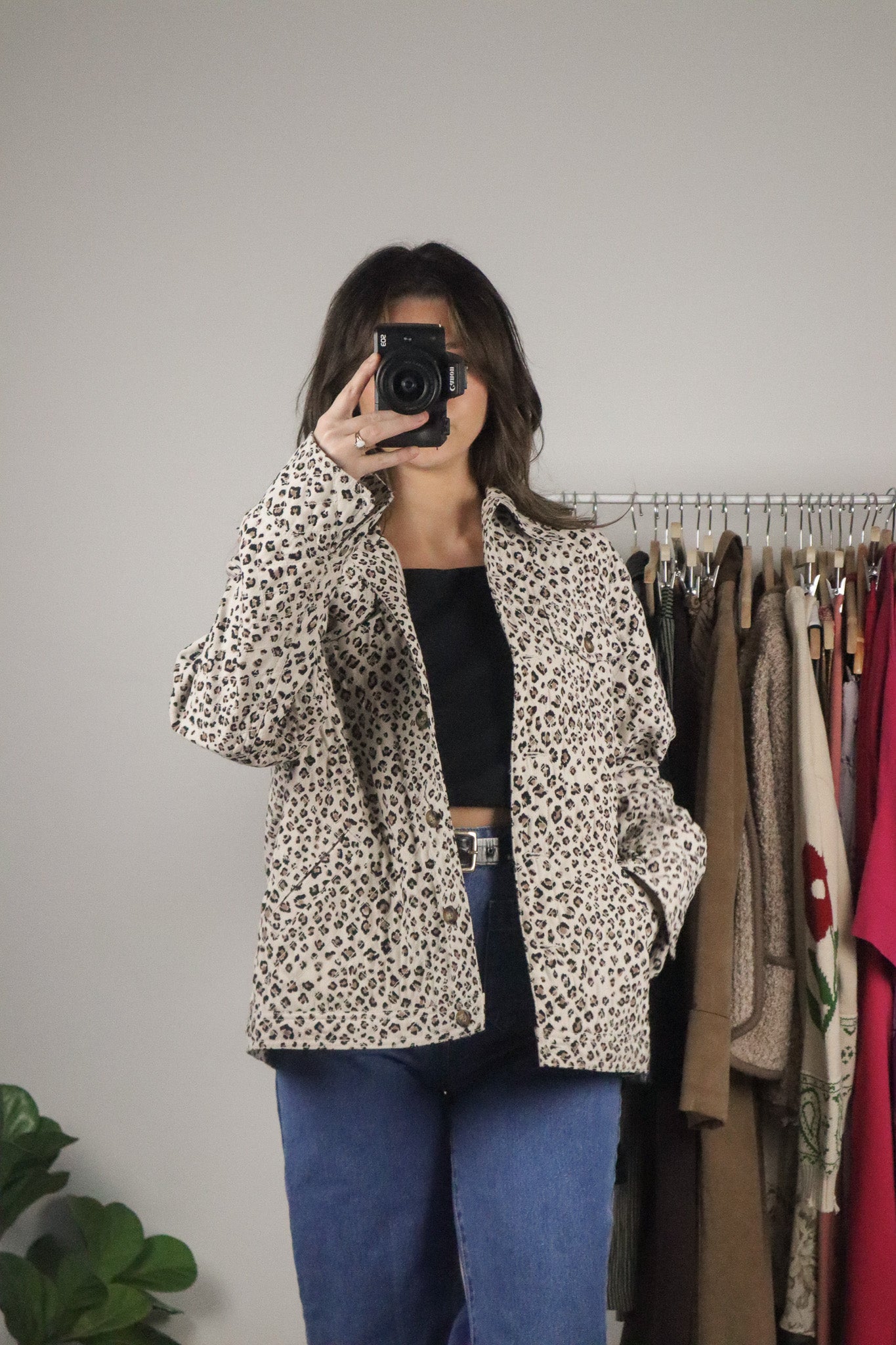 Vintage x Quilted Cheetah Print Coat (M)