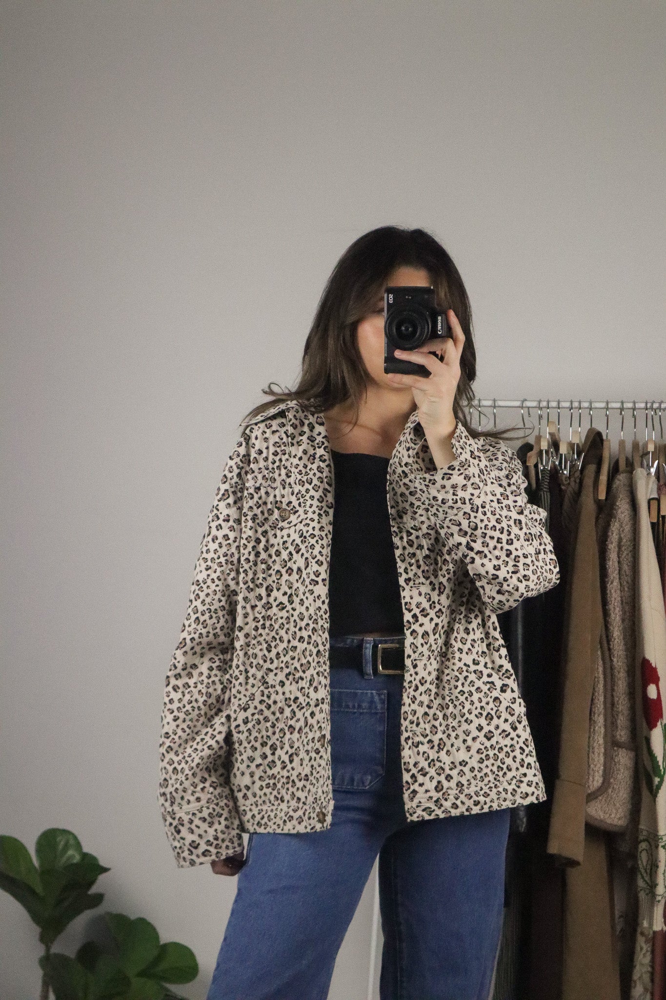 Vintage x Quilted Cheetah Print Coat (M)