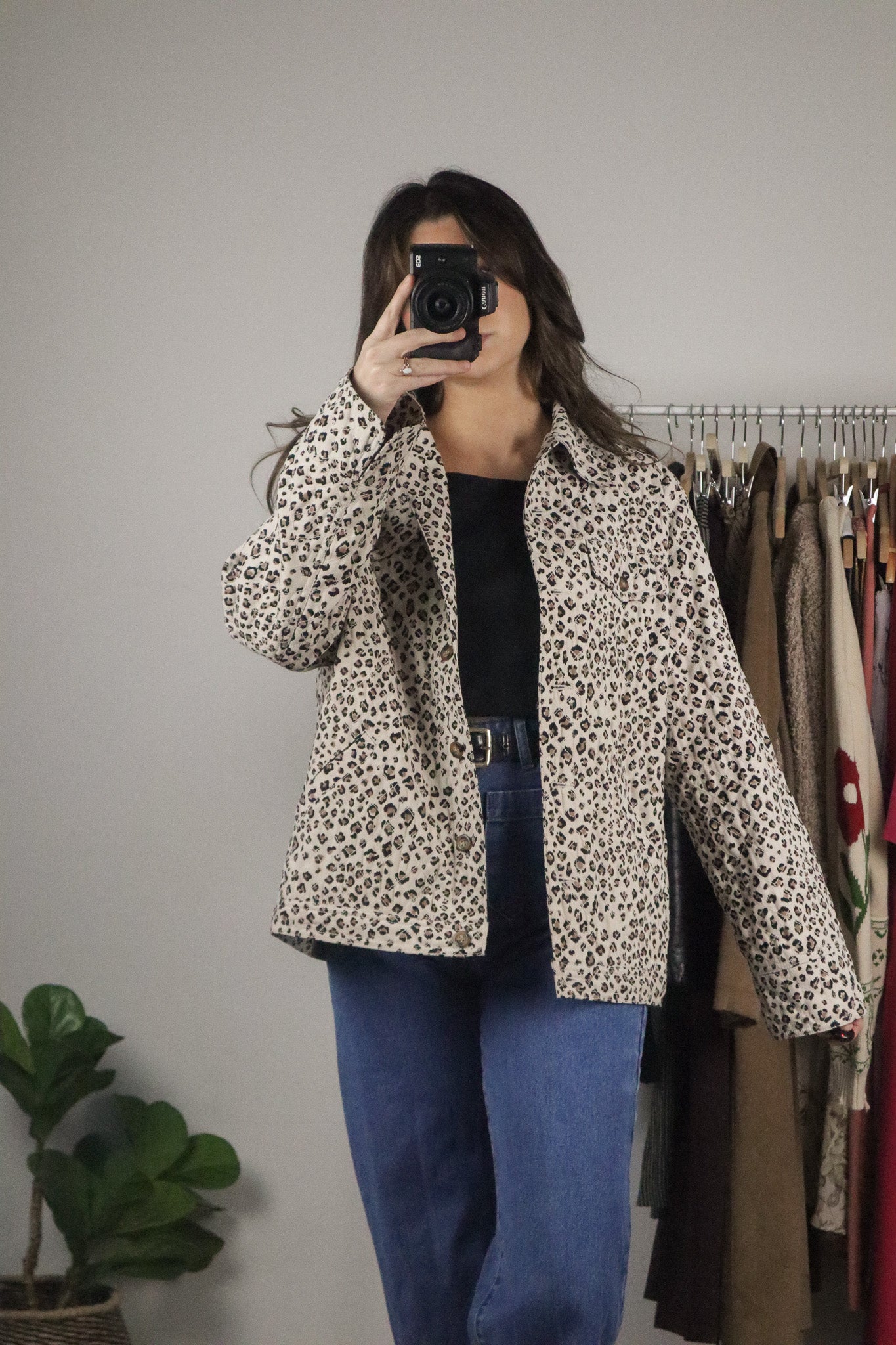 Vintage x Quilted Cheetah Print Coat (M)