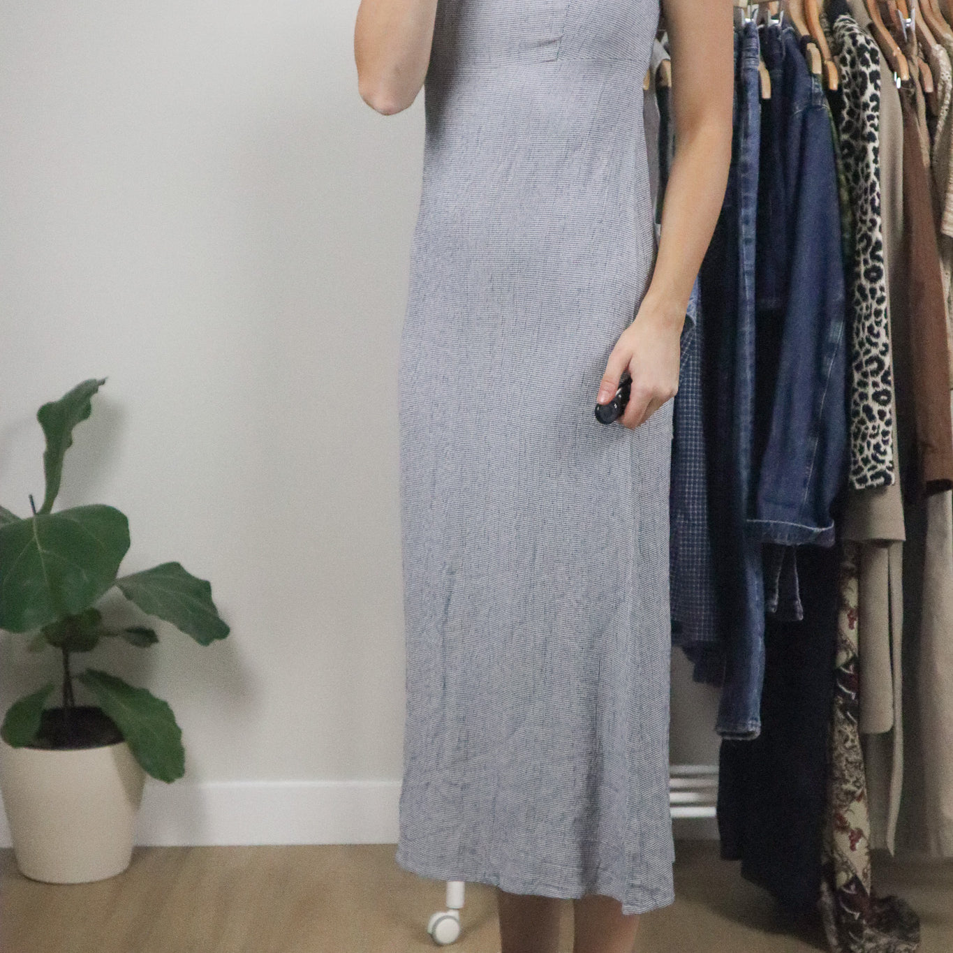 Vintage x Gingham Maxi Dress (2/4)