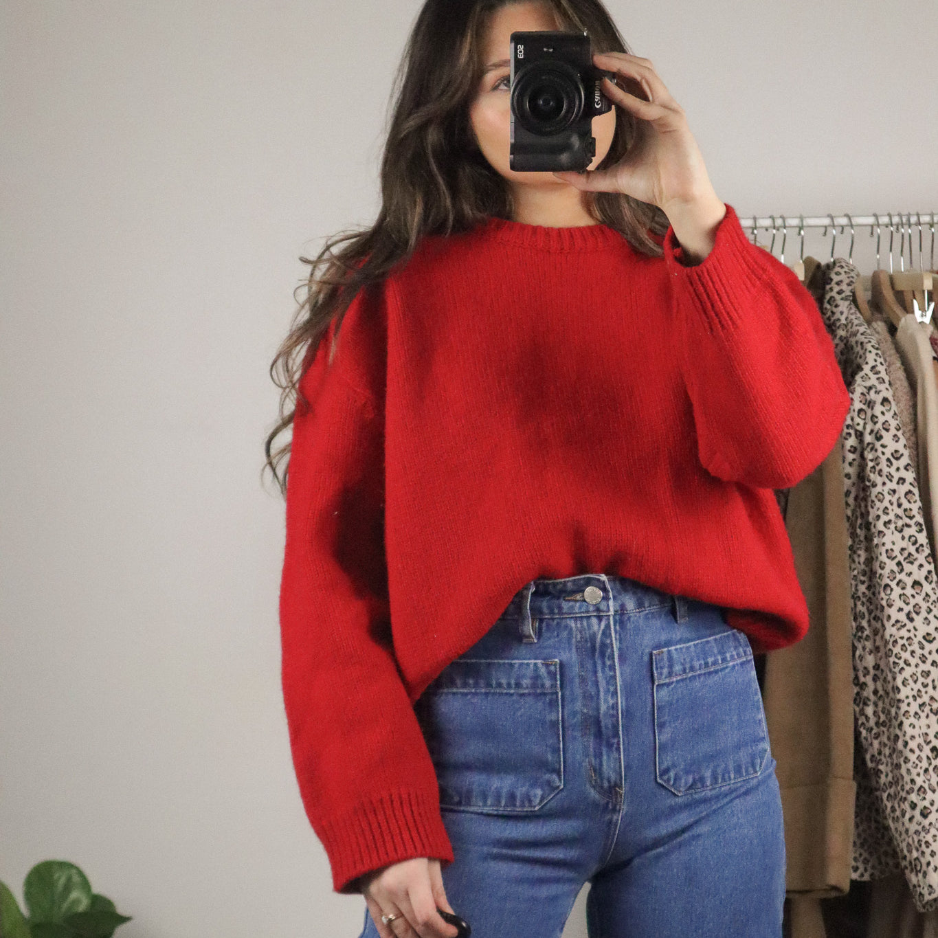 Vintage x Wool Blend Boxy Knit (S/M)