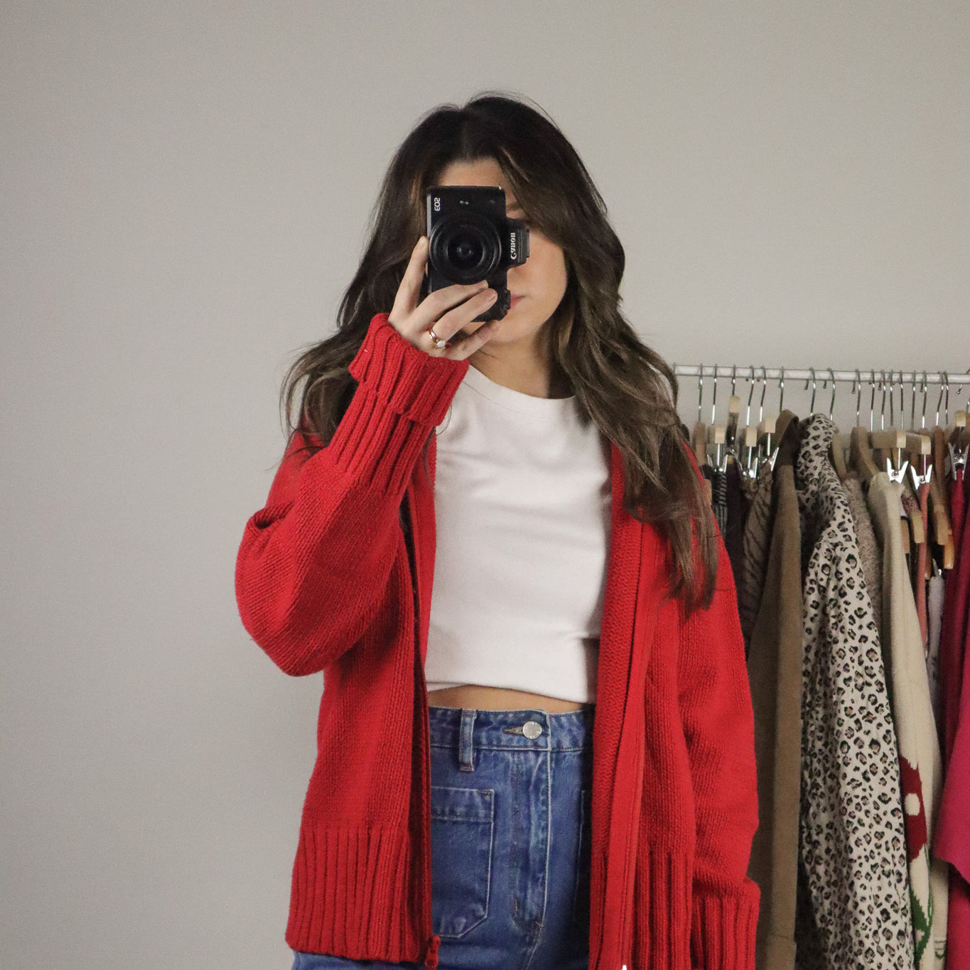 Vintage x Zip-Up Cardigan (L)