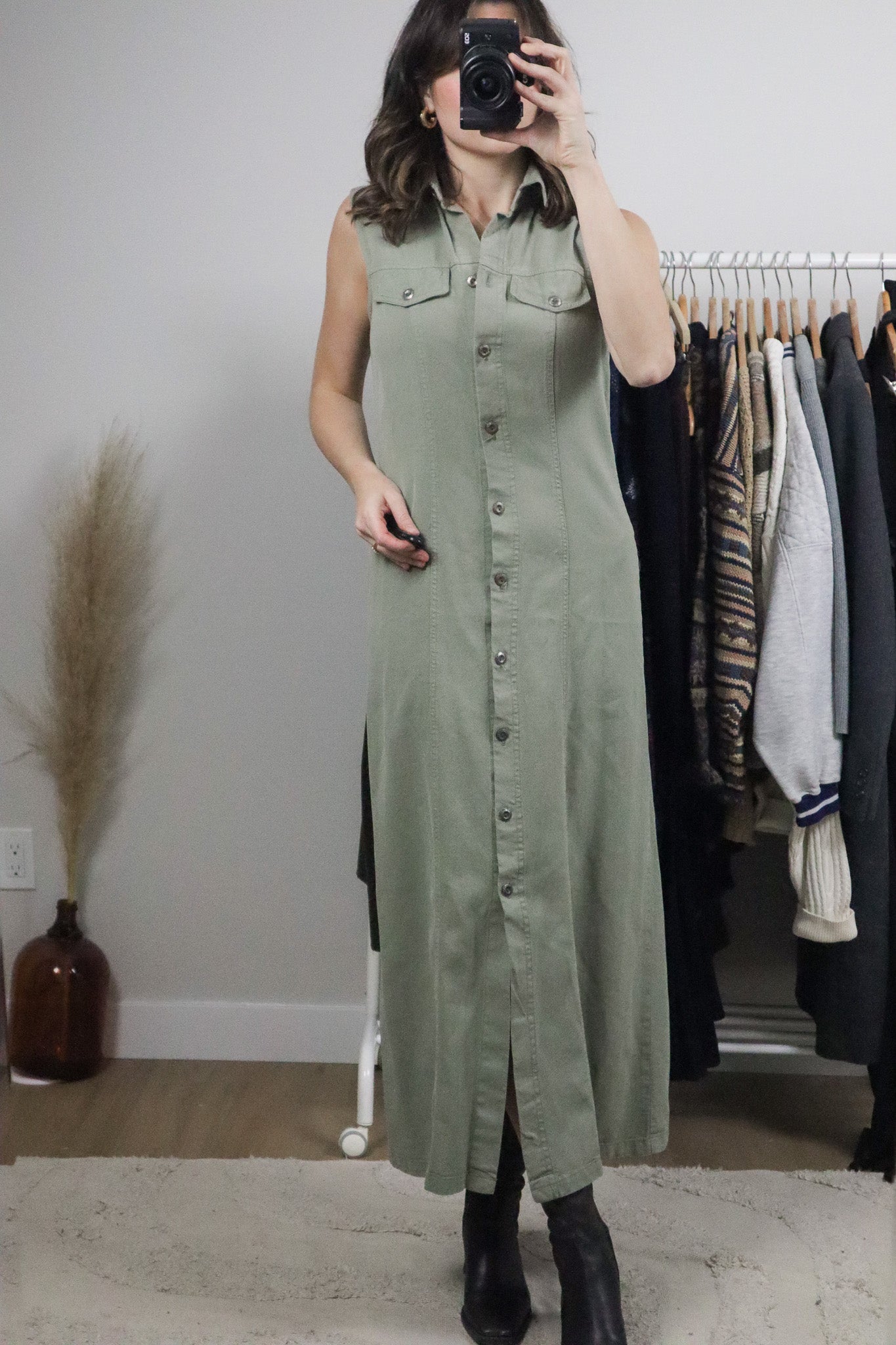Deadstock x Made in Canada x Vintage x Button Maxi Dress (4/6)
