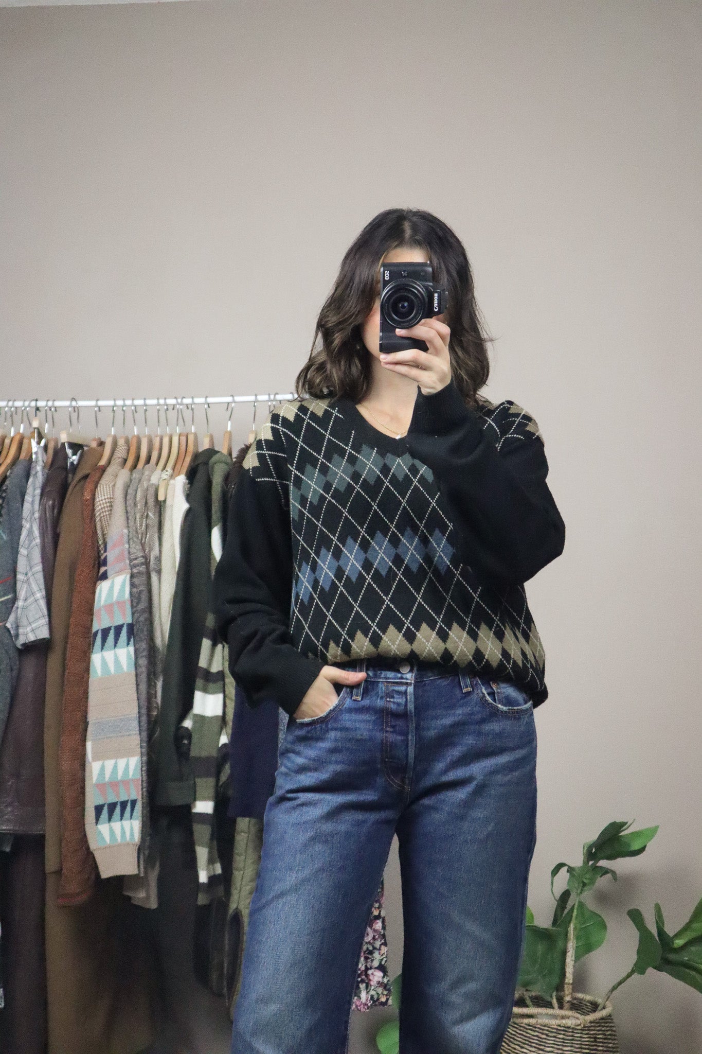 Modern x Argyle Sweater (L)