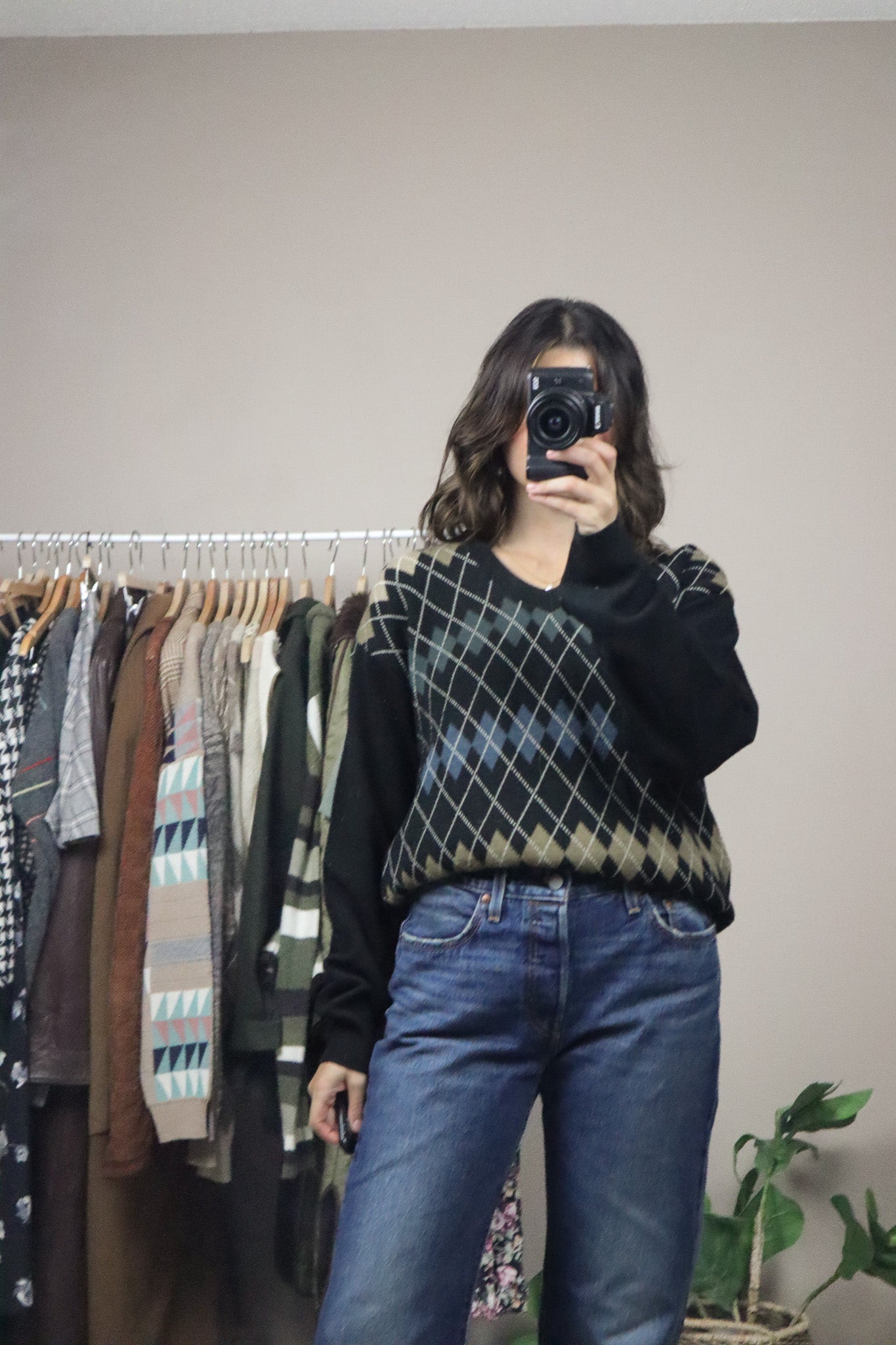 Modern x Argyle Sweater (L)