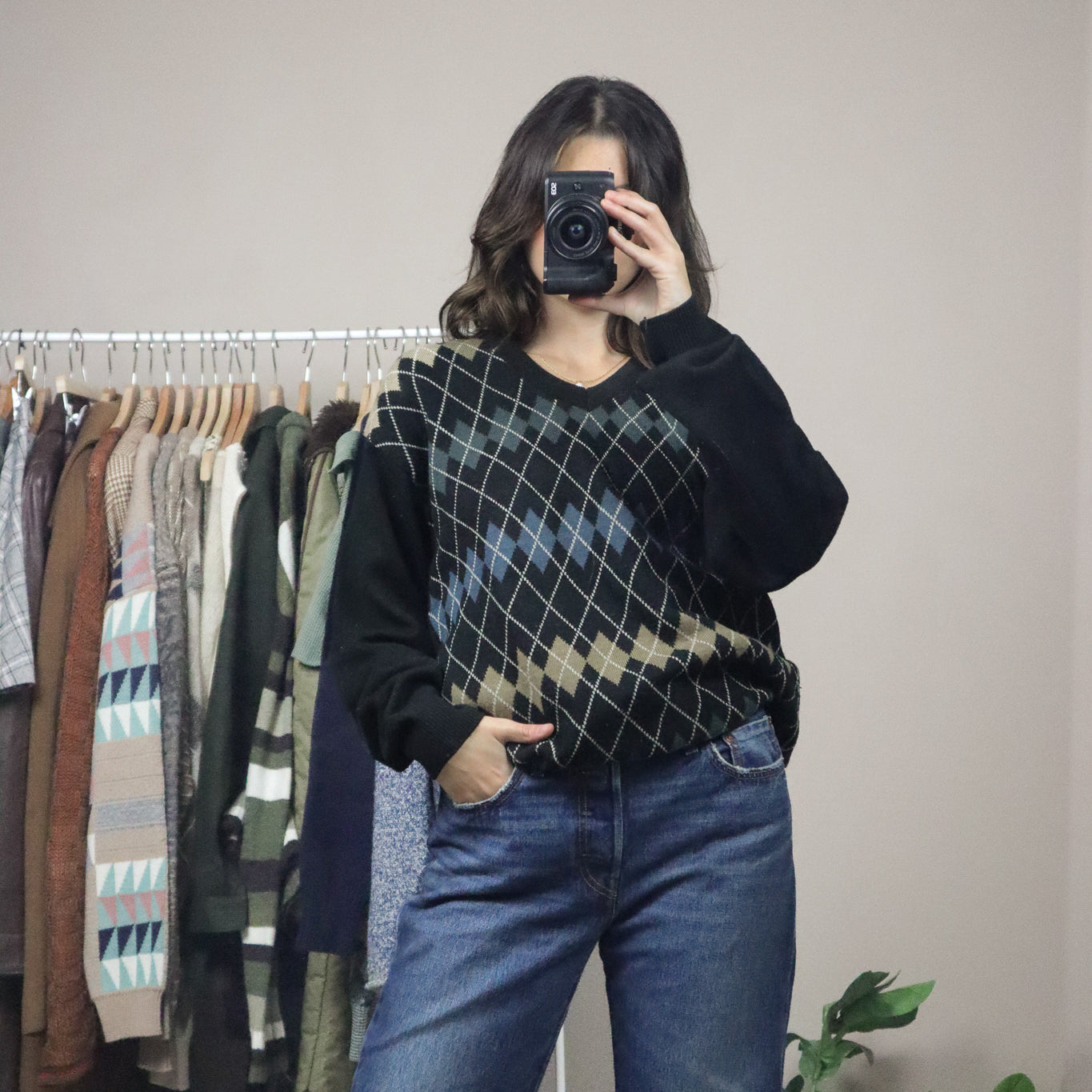 Modern x Argyle Sweater (L)