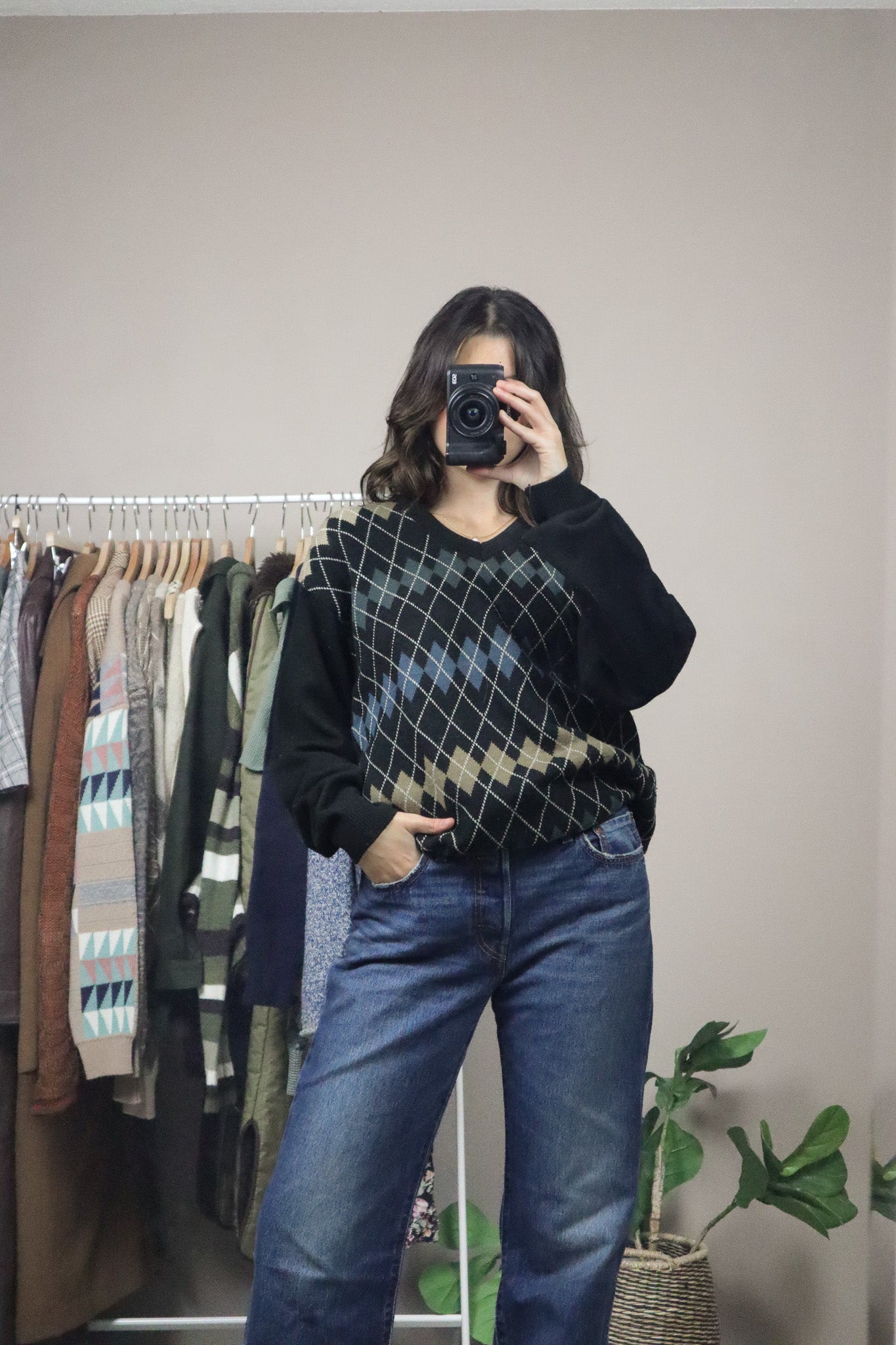 Modern x Argyle Sweater (L)