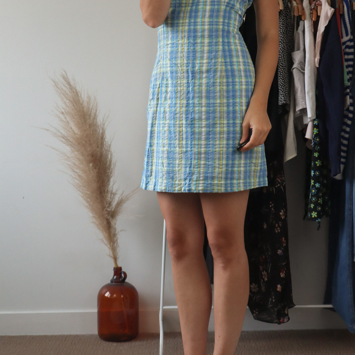 Vintage x Plaid Mini Dress (M)