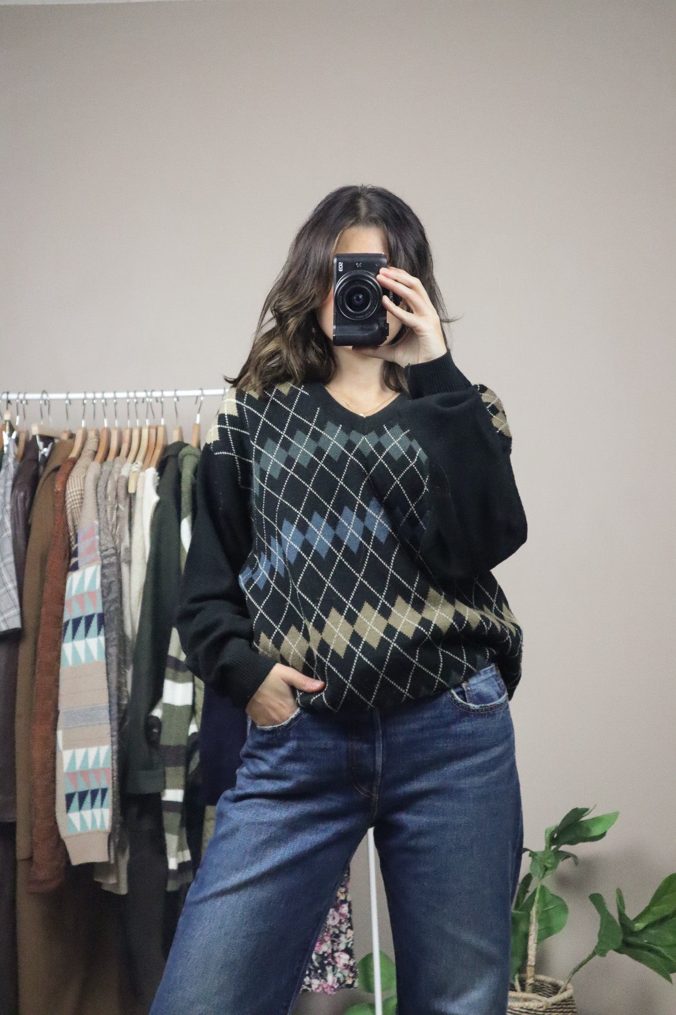 Modern x Argyle Sweater (L)
