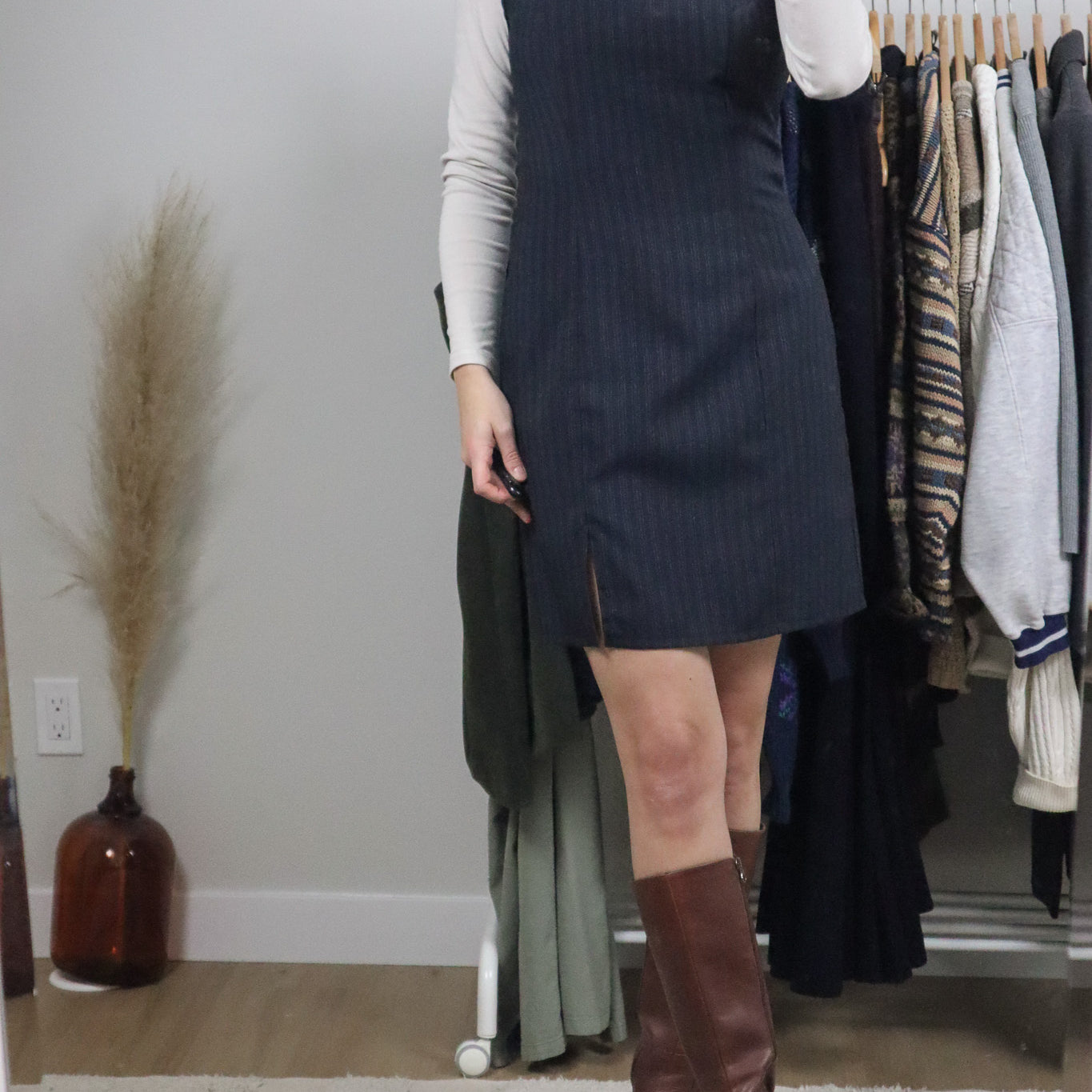 Vintage x Pinstrip Mini Dress (6/8)