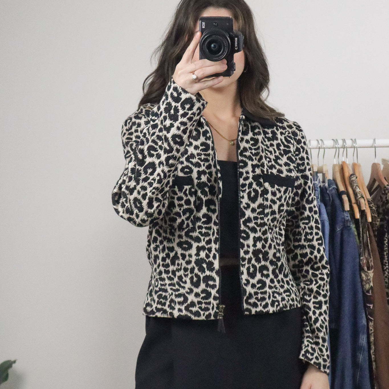 Made in Canada x Vintage x Cheetah Print Collared Cropped Jacket (6/8)