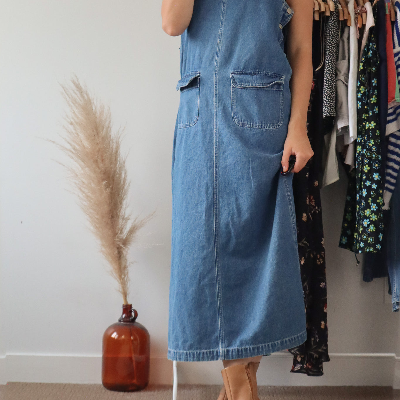 Vintage x Denim Dress (M)