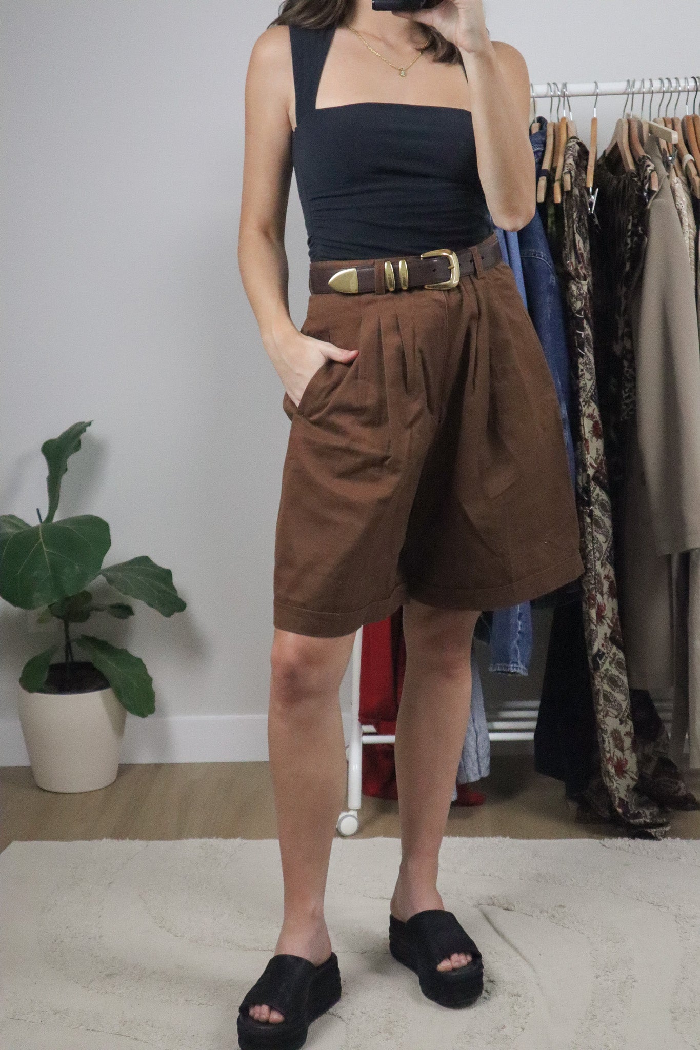 Vintage x Cotton Trouser Long Shorts (10)