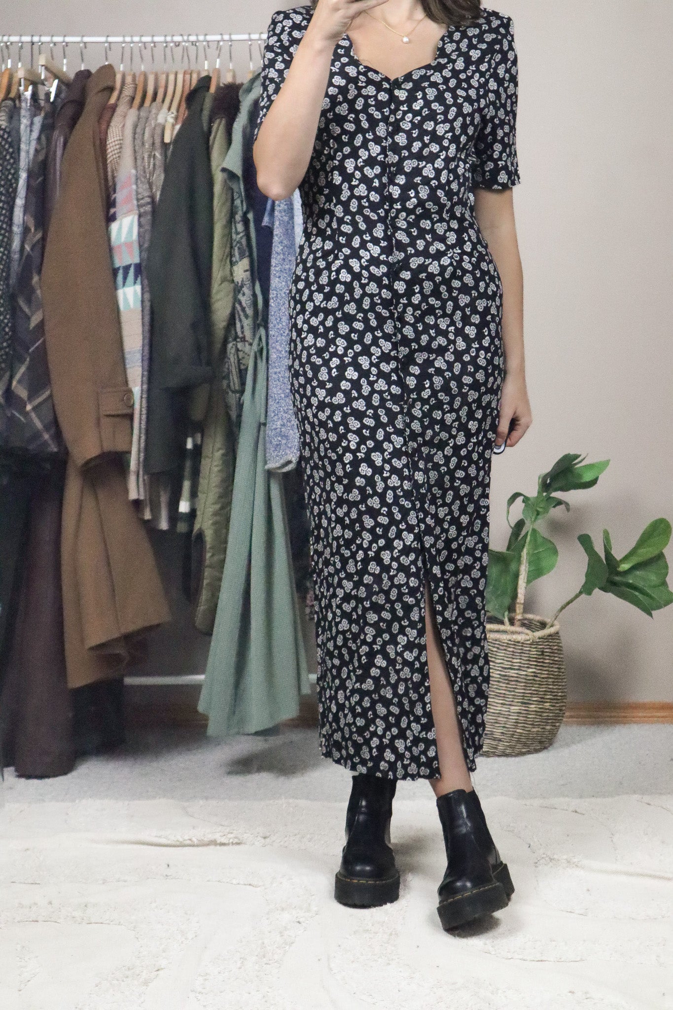 Vintage x Floral Maxi Dress (2/4)
