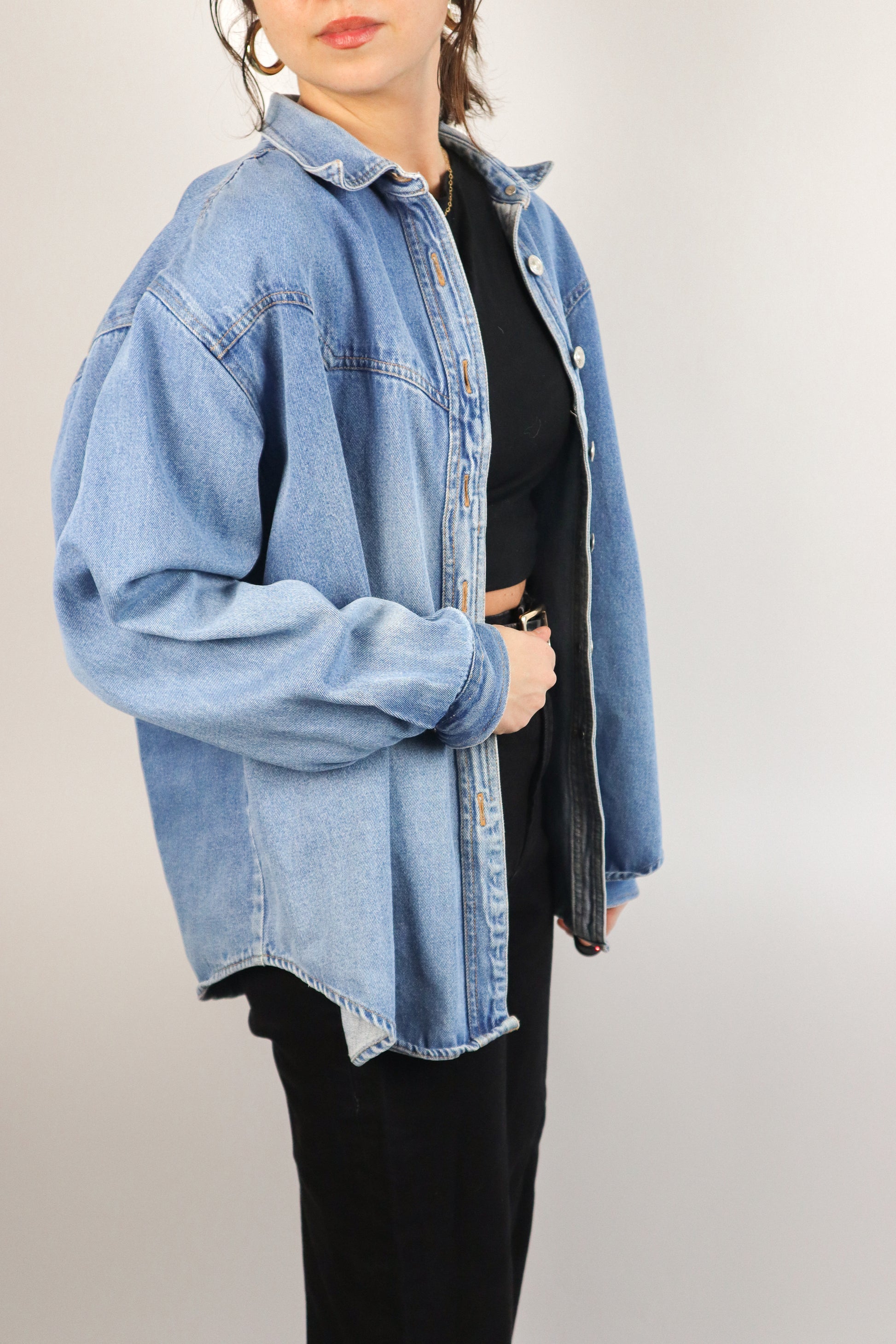 Vintage x Denim Button Up (M/L)