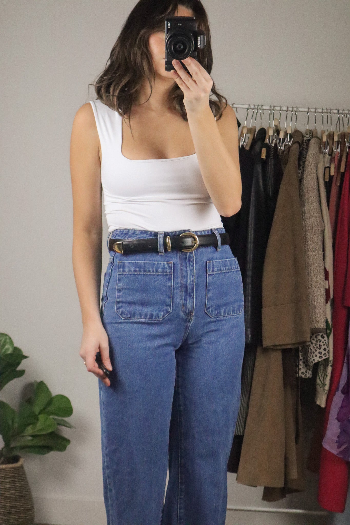 Made in Canada x Vintage x Leather Belt (M/L)