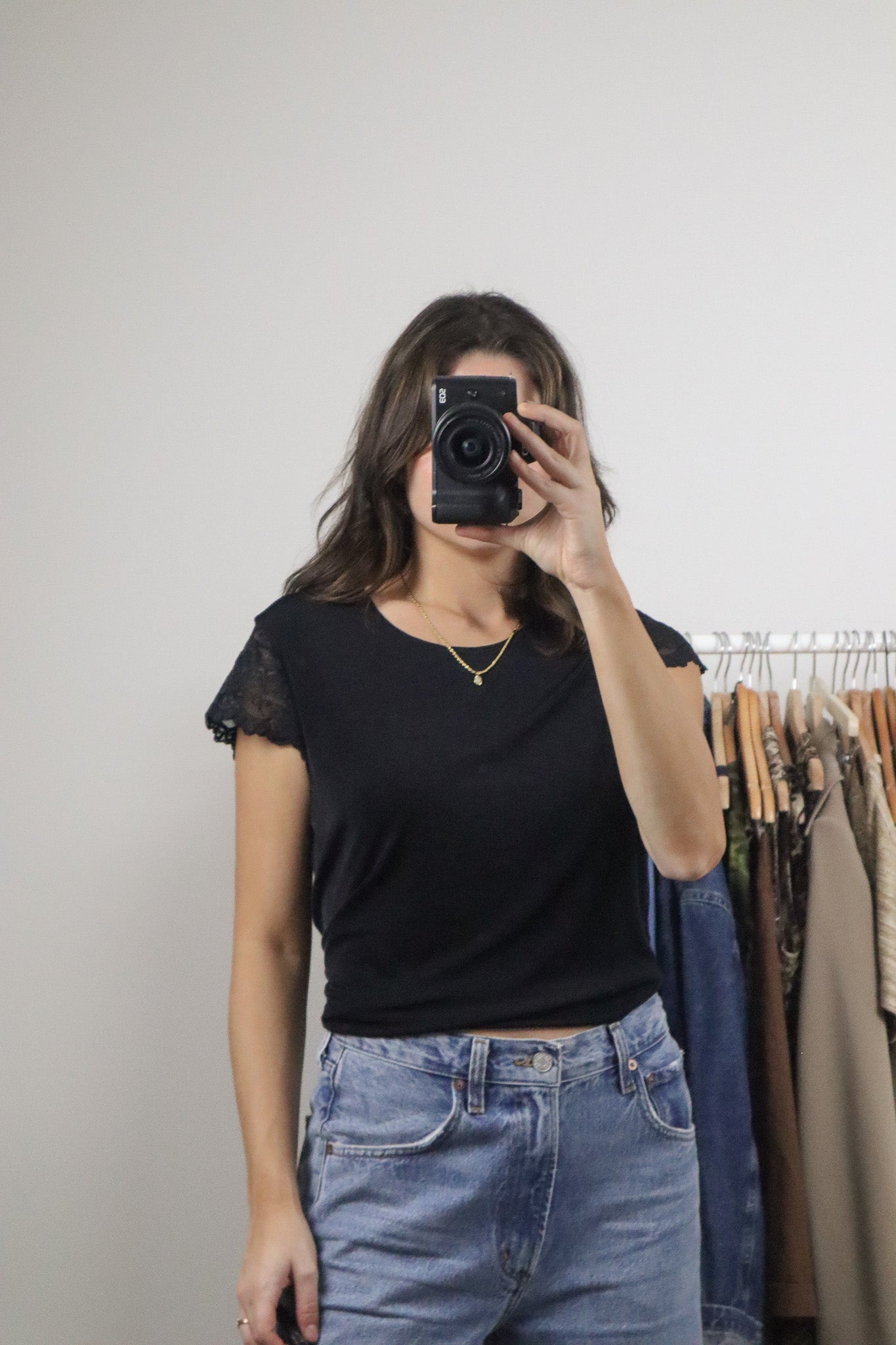 Vintage x Lace Sleeve T-Shirt (L)