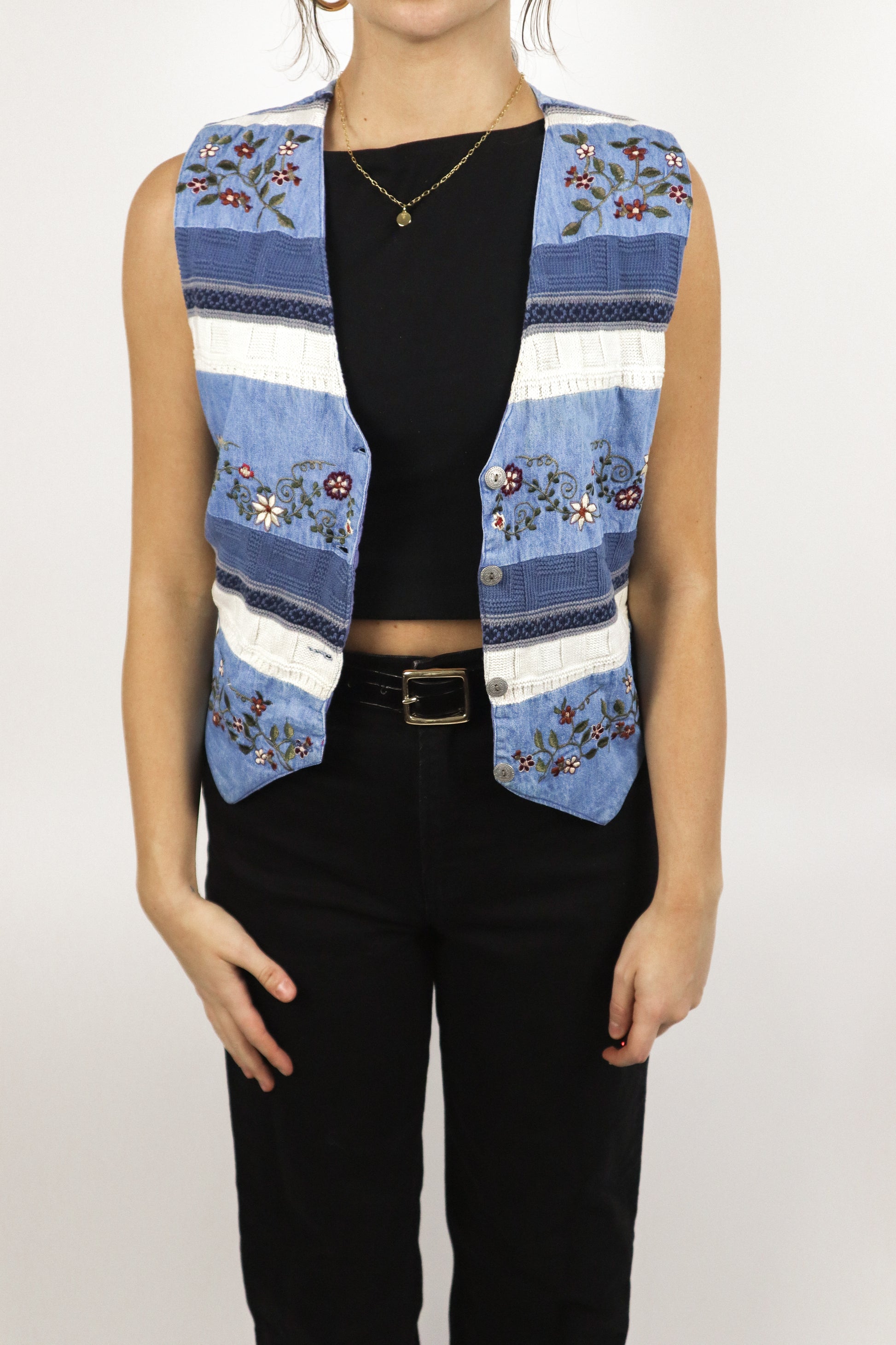 Vintage x Embroidered Vest (S)
