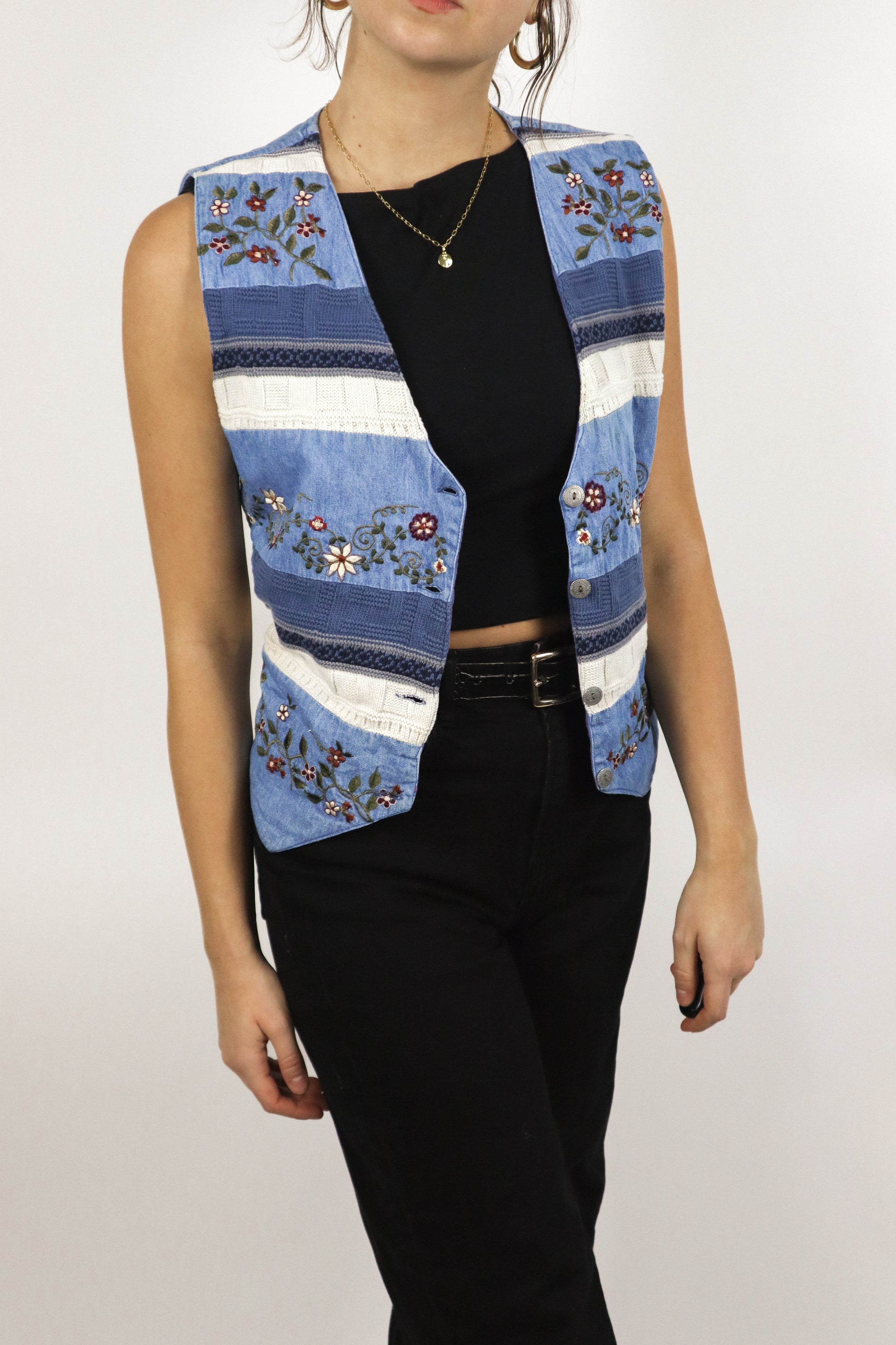 Vintage x Embroidered Vest (S)