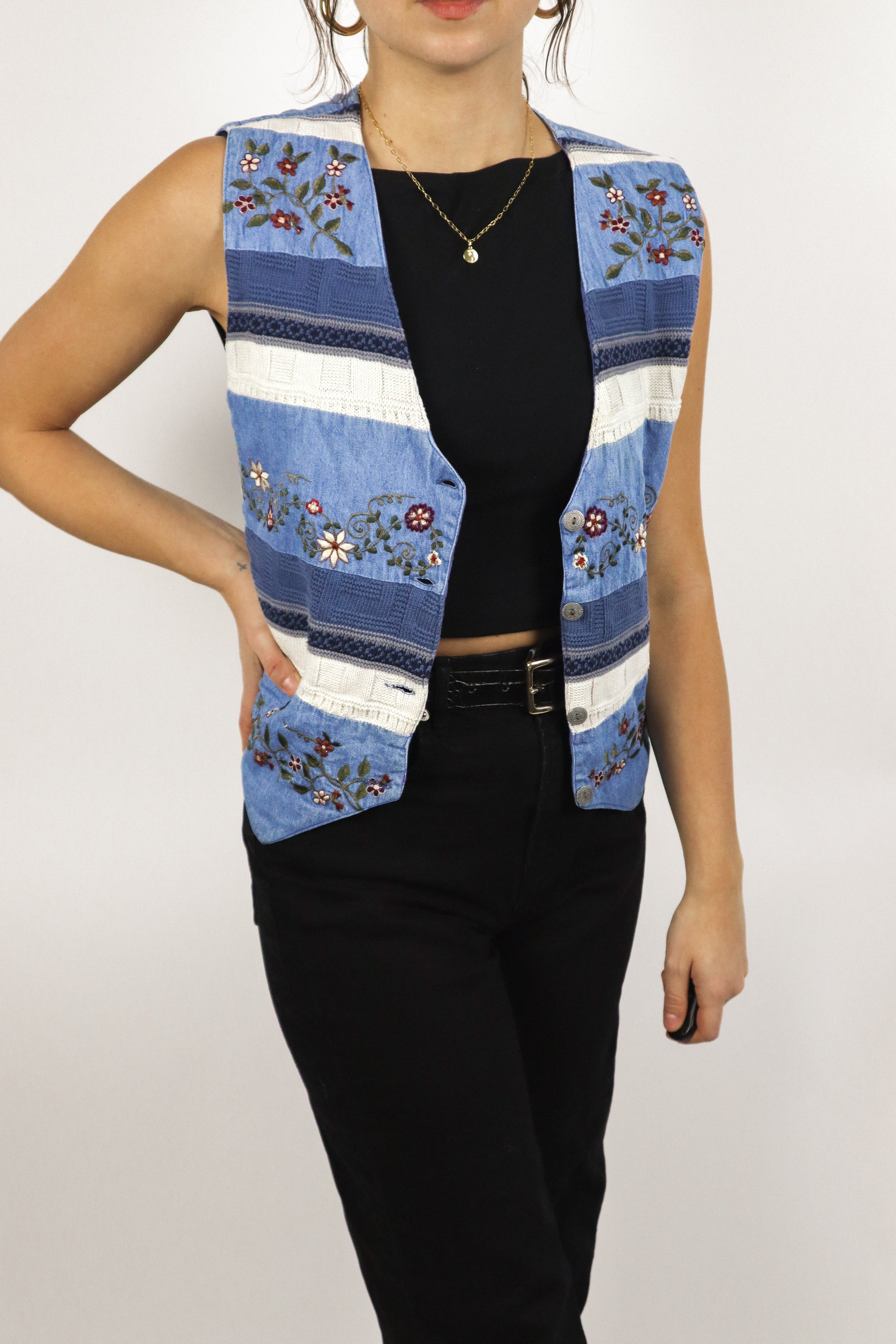 Vintage x Embroidered Vest (S)
