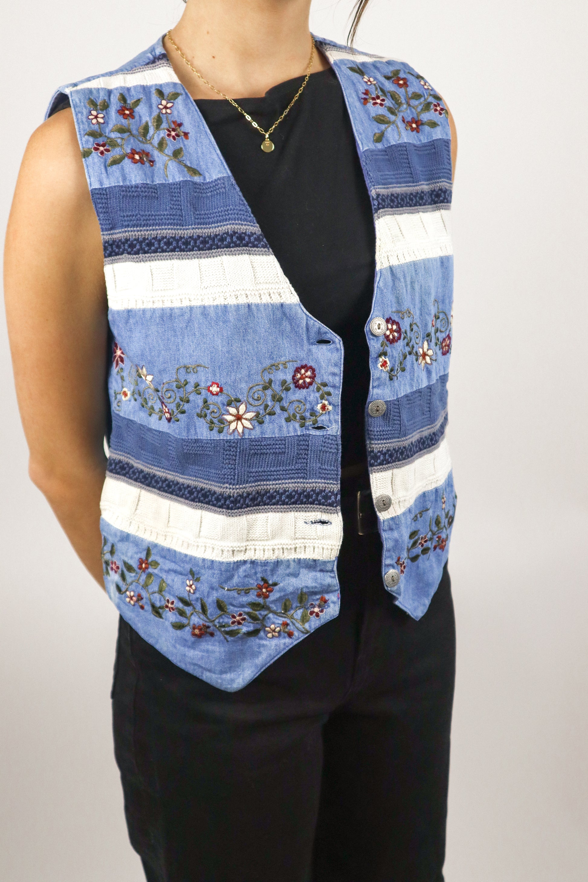 Vintage x Embroidered Vest (S)