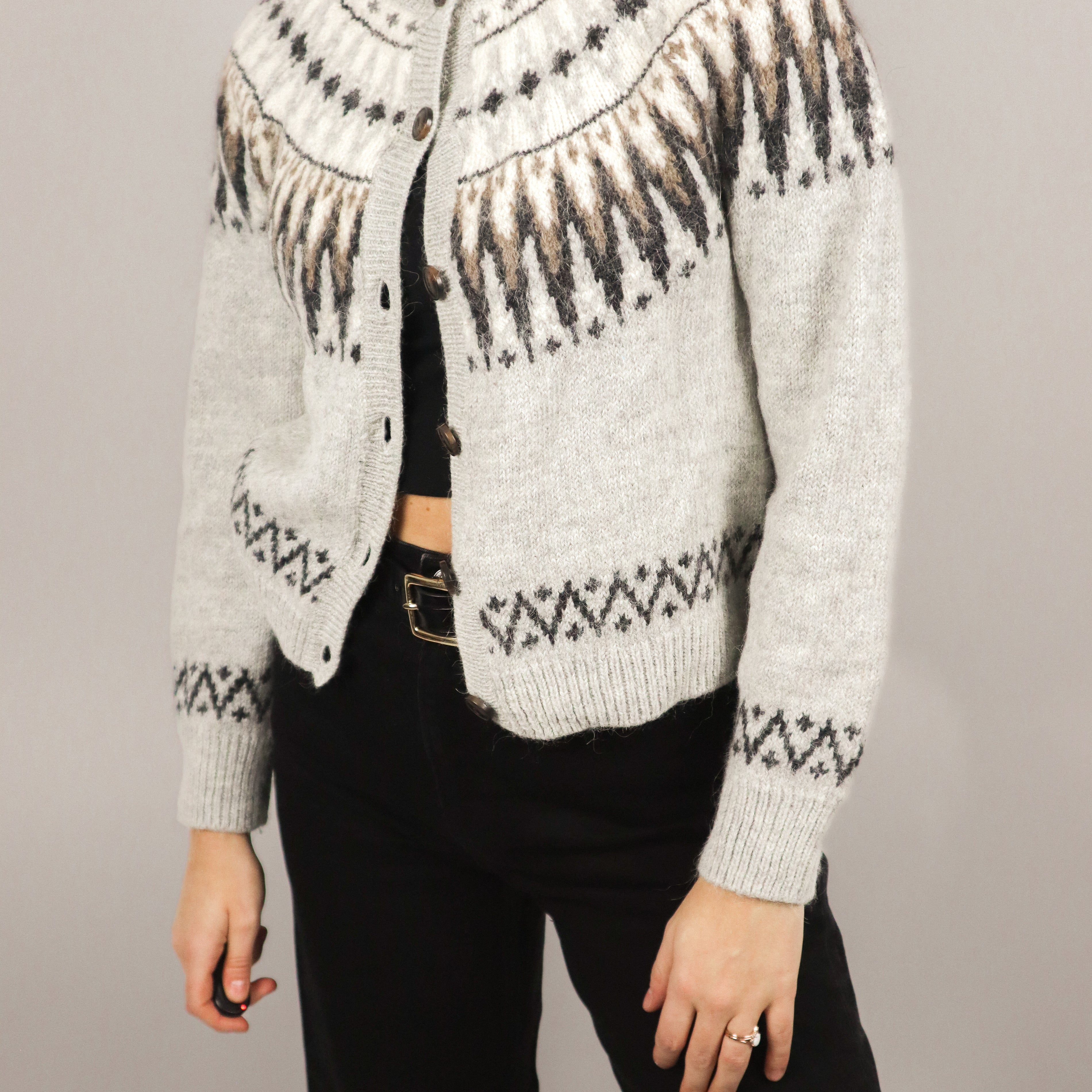 Modern x Wool Fair Isle Cardigan (S)