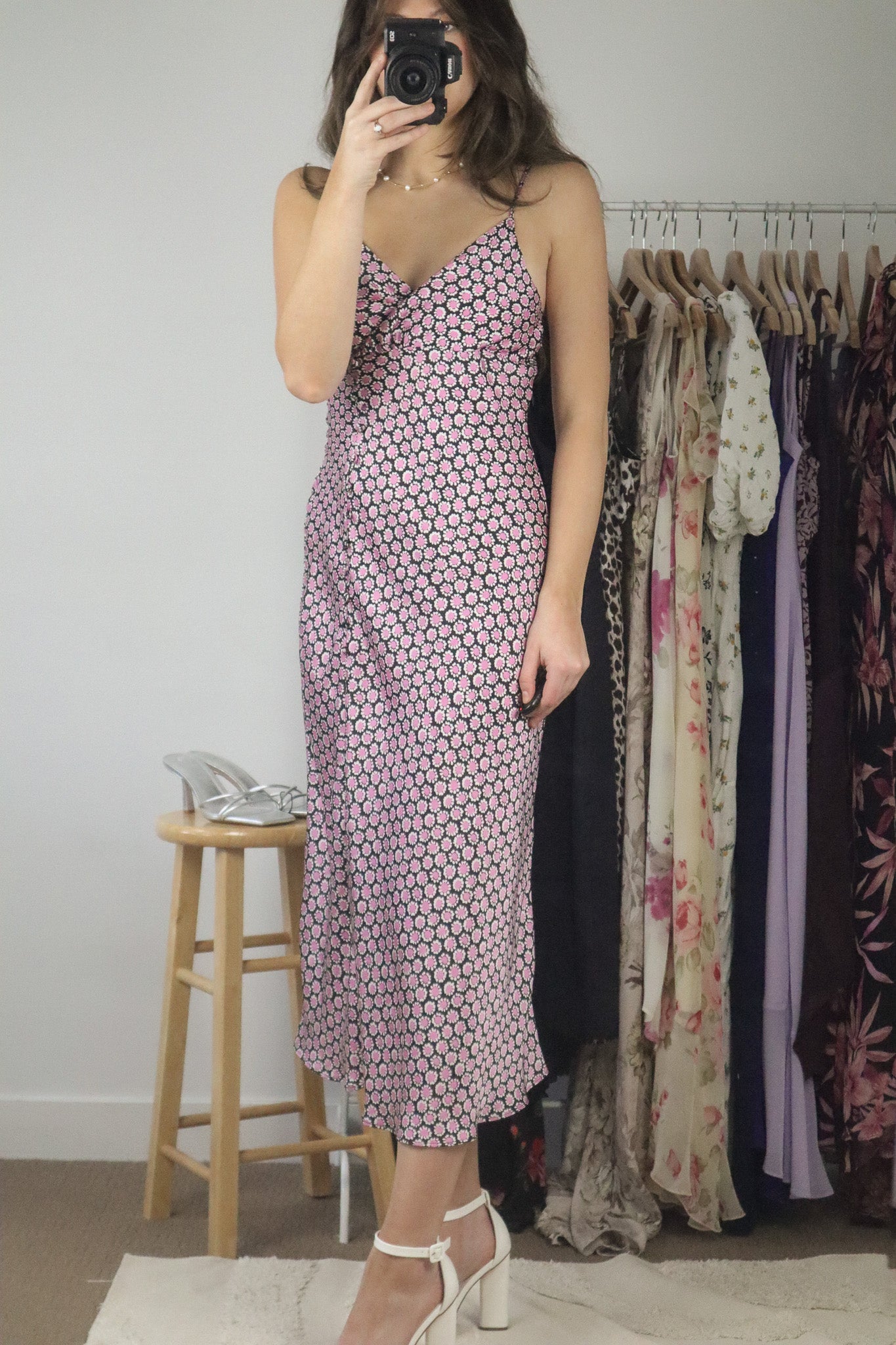 Modern x Satin Pattered Dress (XS)