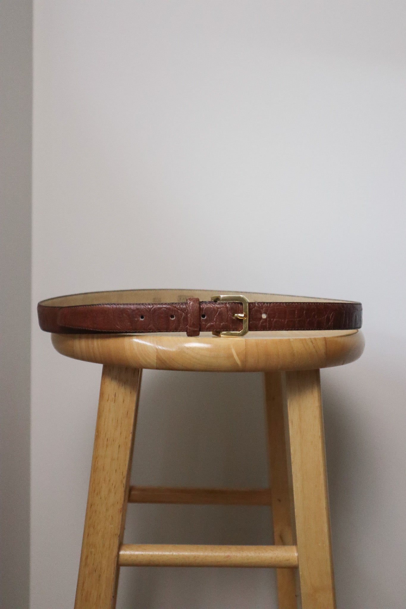 Vintage x Alligator Leather Belt (M/L)